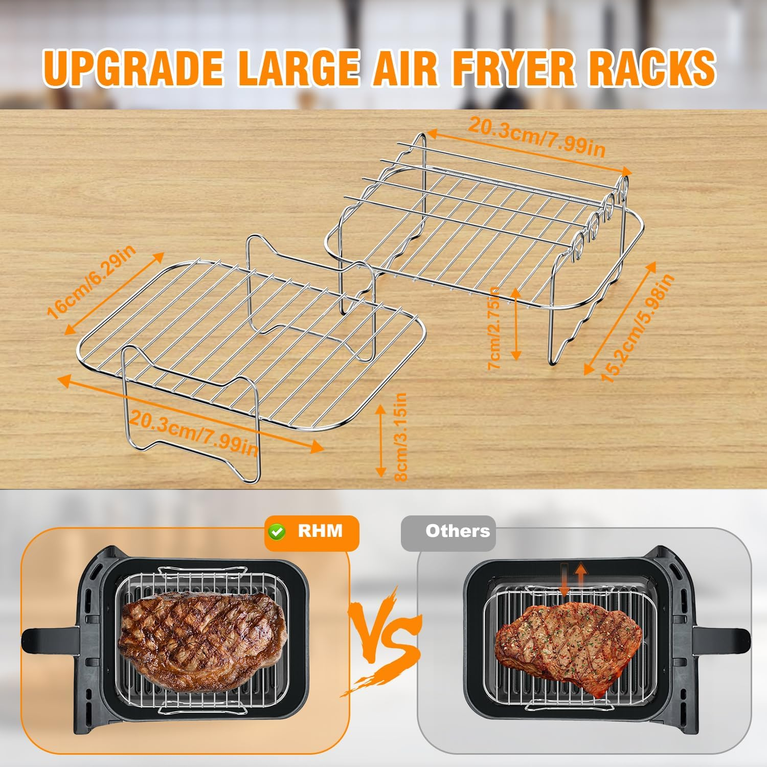 Large Size Air Fryer Accessories, Set of 11 for Ninja Air Fryer Accessories Compatiable with Ninja Foodi Dual Air Fryer Af400Uk & AF451UK & Most 9.5L Air Fryers, Upgraded, Silicone Air Fryer Liner image number 2