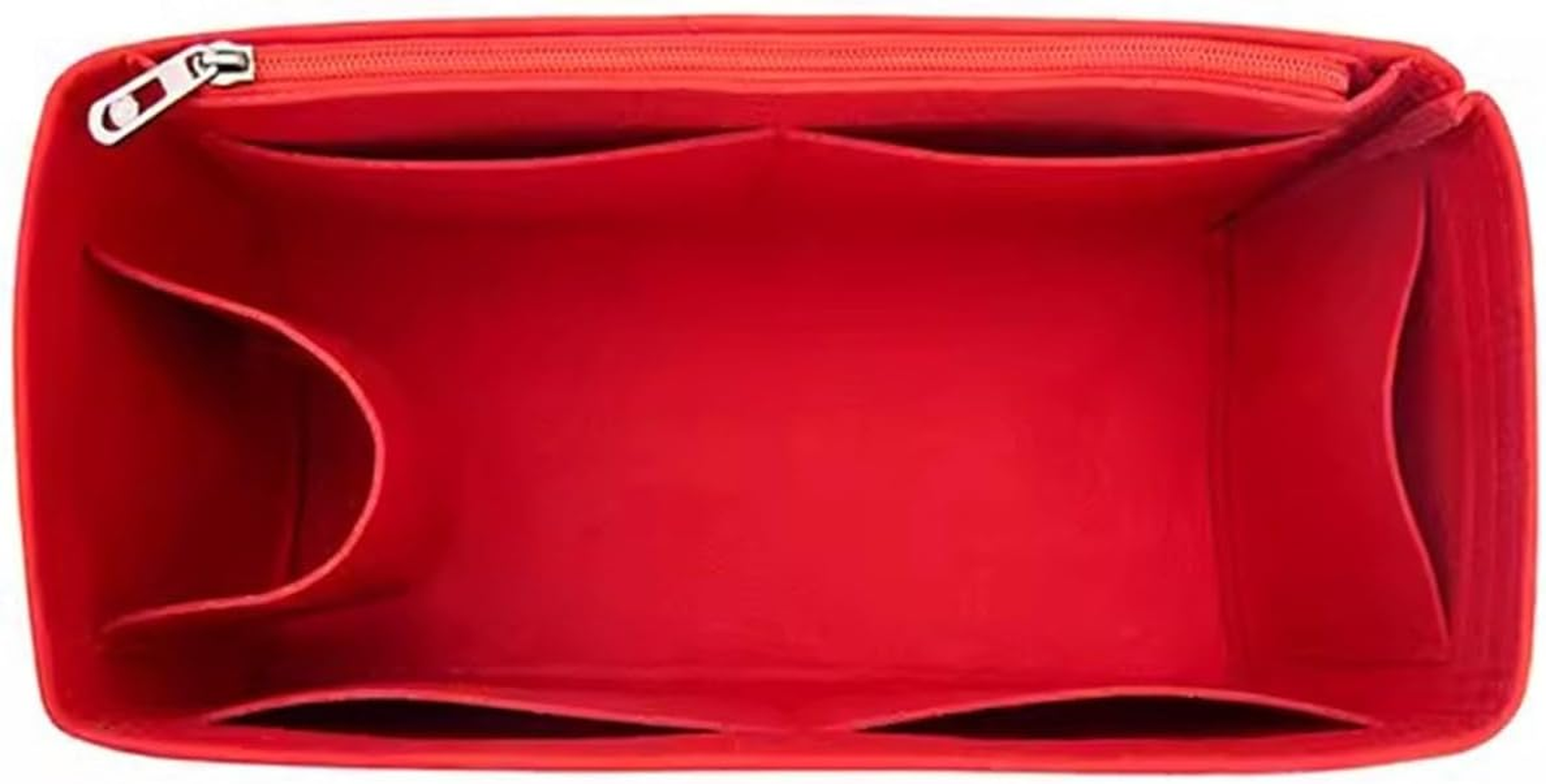 Felt Insert Bag Organizer for LV Speedy 20 25 30 35 Flap Handbag Inner Bag Makeup Travel Purse Storage Tote Bag Accessories, for Speedy30 Red, One Size