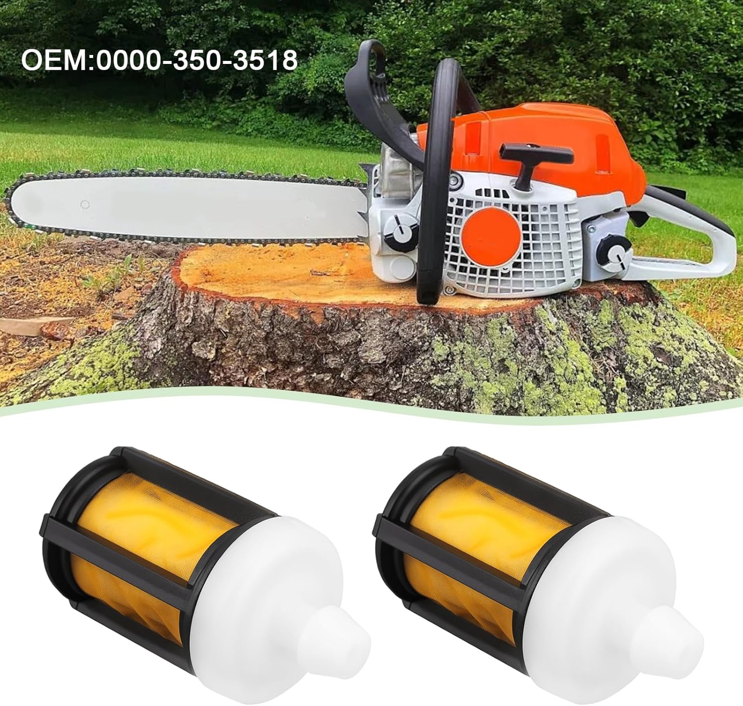 Emsea 2Pcs Chainsaw Fuel Filter Replacement Part 0000-350-3518 Compatible with Stihl MS271 MS291 MS311 MS391 MS441 MS461 MS462 MS661 image number 3