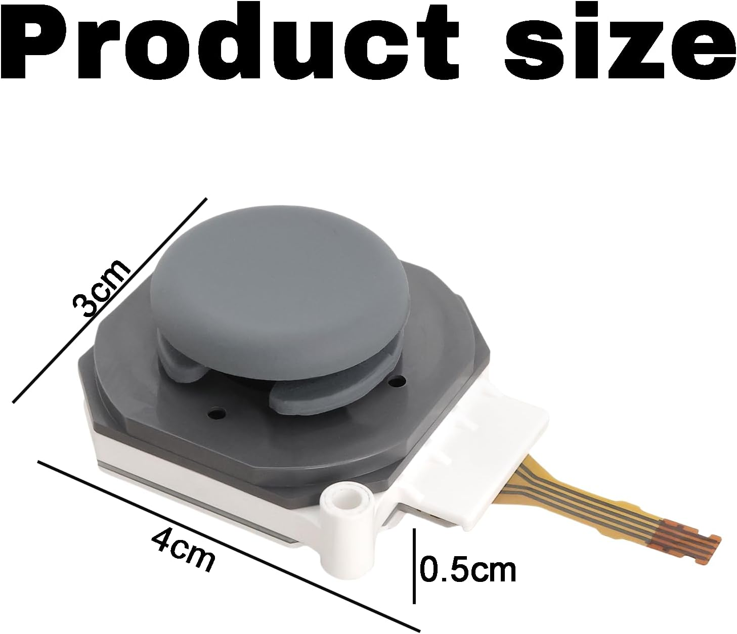 Jeyzuroa Gamepad Controller Replacement Part &ndash; Analog Thumb Stick Joystick and Rocker Cap Compatible with Nintendo 3DS/3DS XL/LL &ndash; 25X22Mm image number 2