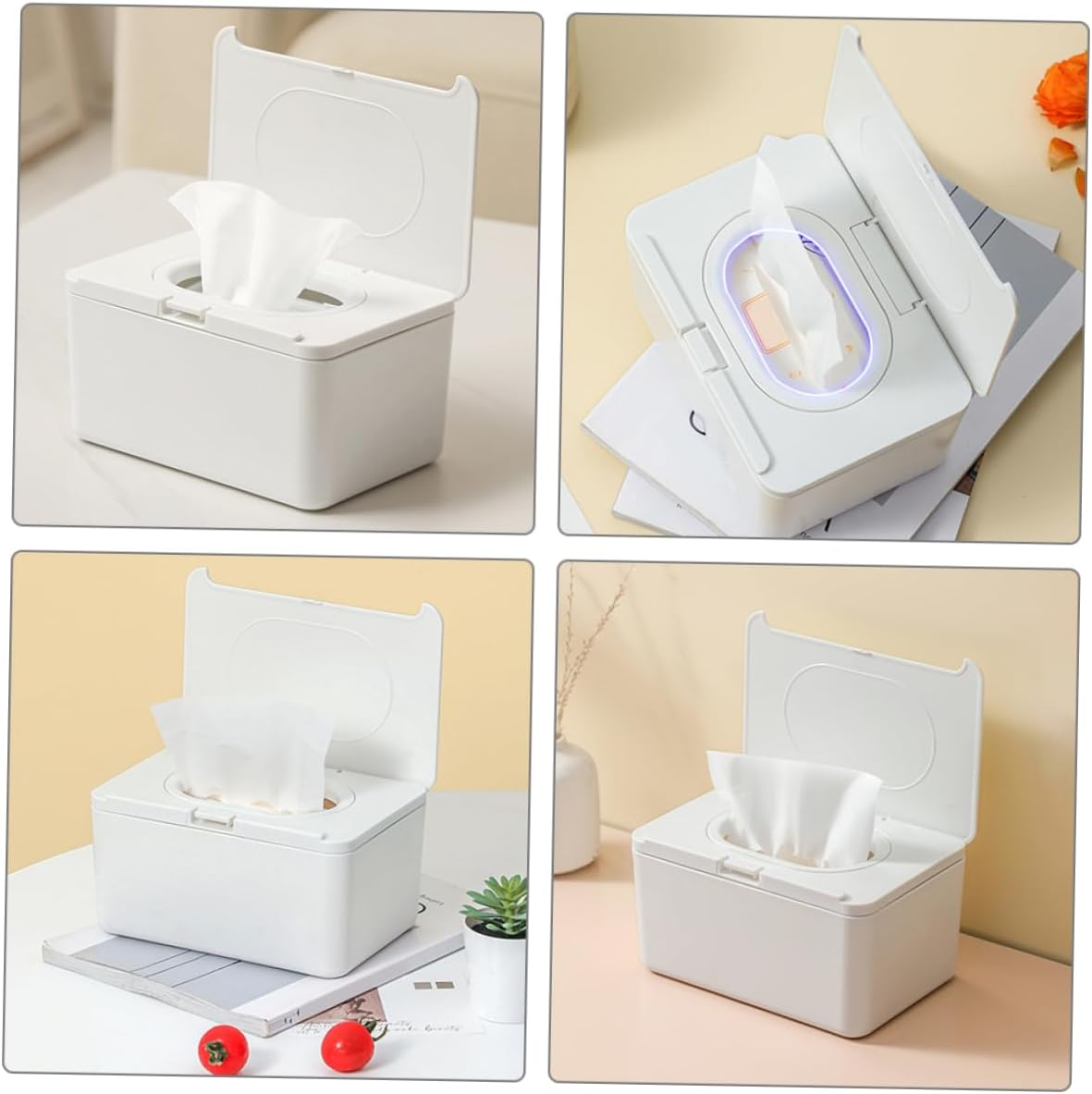MAGICLULU Wipes Dispenser Plastic Wipe Holder Tissue Container Modern Style Tissue Box Bathroom Storage Organisation image number 3