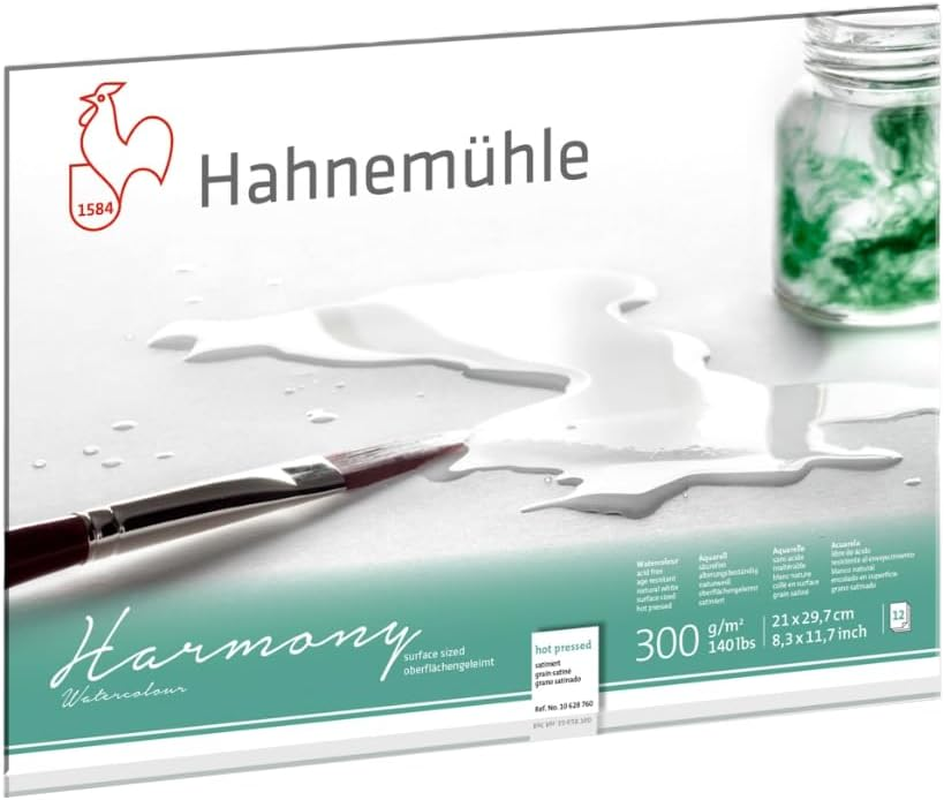 Hahnemuhle Harmony Watercolour Block HP A4 300Gsm 10 Sheets