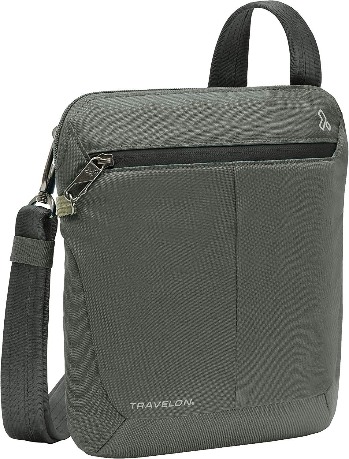 Travelon Anti-Theft Active Small Crossbody Messenger Bag, Charcoal - Teal image number 4