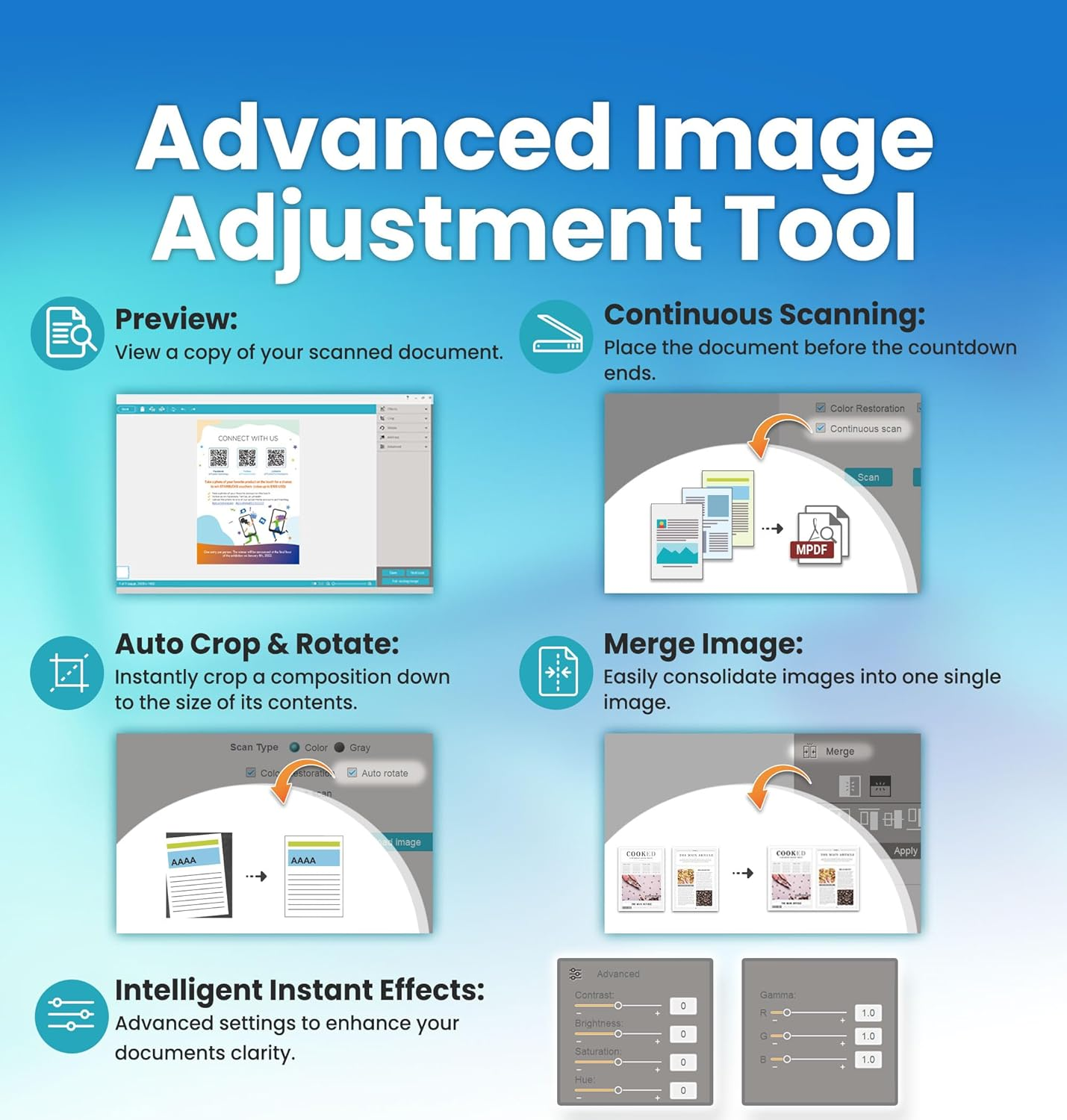 Plustek Opticslim 1680 - High Speed Large Format Flatbed Scanner, Scan Tabloid Size in 3 Seconds. Dual View Function Enable You to Quickly Check the Image Adjustment Effect image number 1