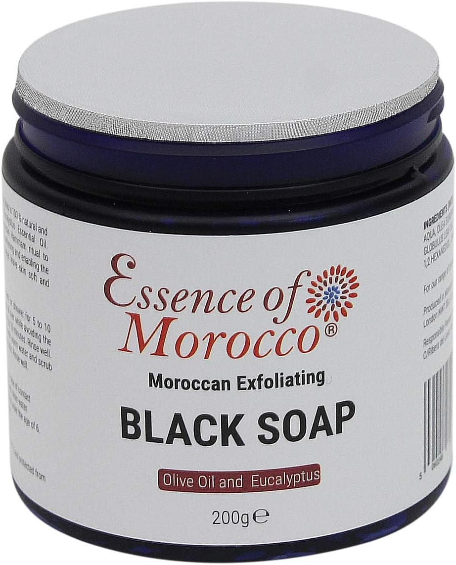 Moroccan Exfoliating Kessa Glove and Beldi Eucalyptus Exfoliating Soap (200 G / 210Ml). Hammam Pack image number 4