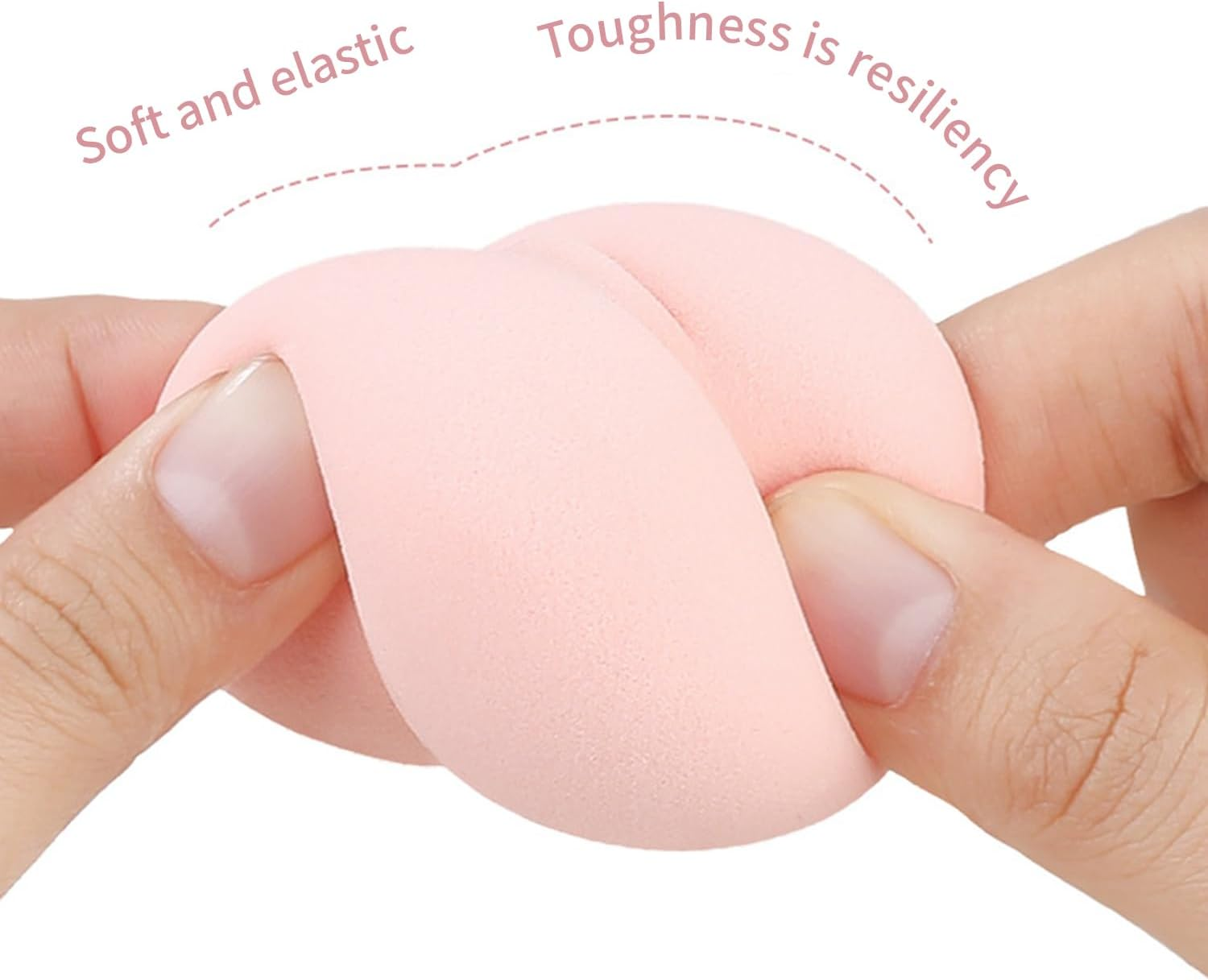 8 Pcs Makeup Sponge Set 3 Shapes Beauty Blender Kit for Liquid Foundation Powder Cream & Sunscreen Latex-Free Cosmetic Applicators with Ergonomic Design image number 2