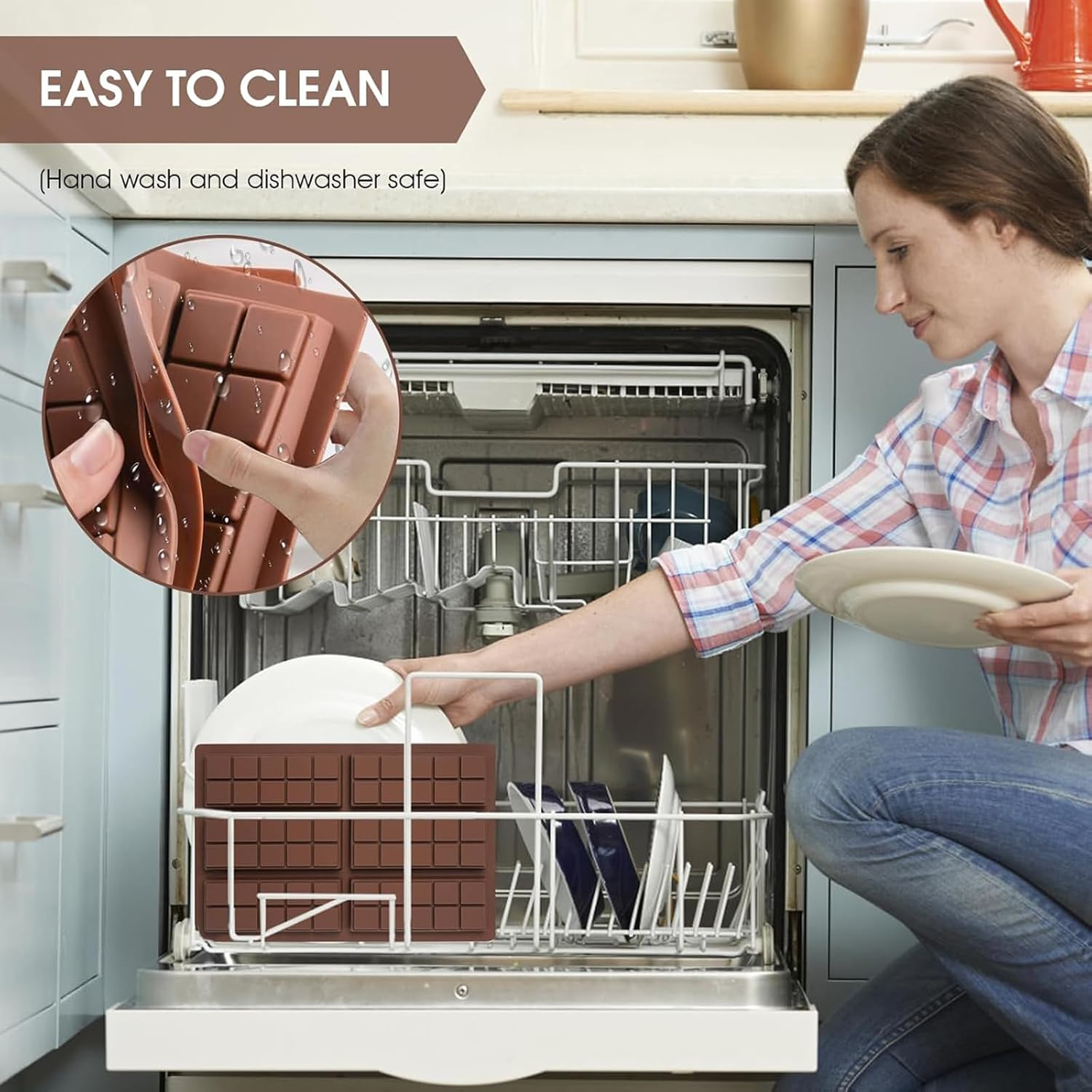 Chocolate Bar Mold,Non-Stick Silicone Chocolate Candy Molds,For Filling Pistachio Chocolate Bar,With Bags Scraper and 100Pcs Storage Bags image number 5