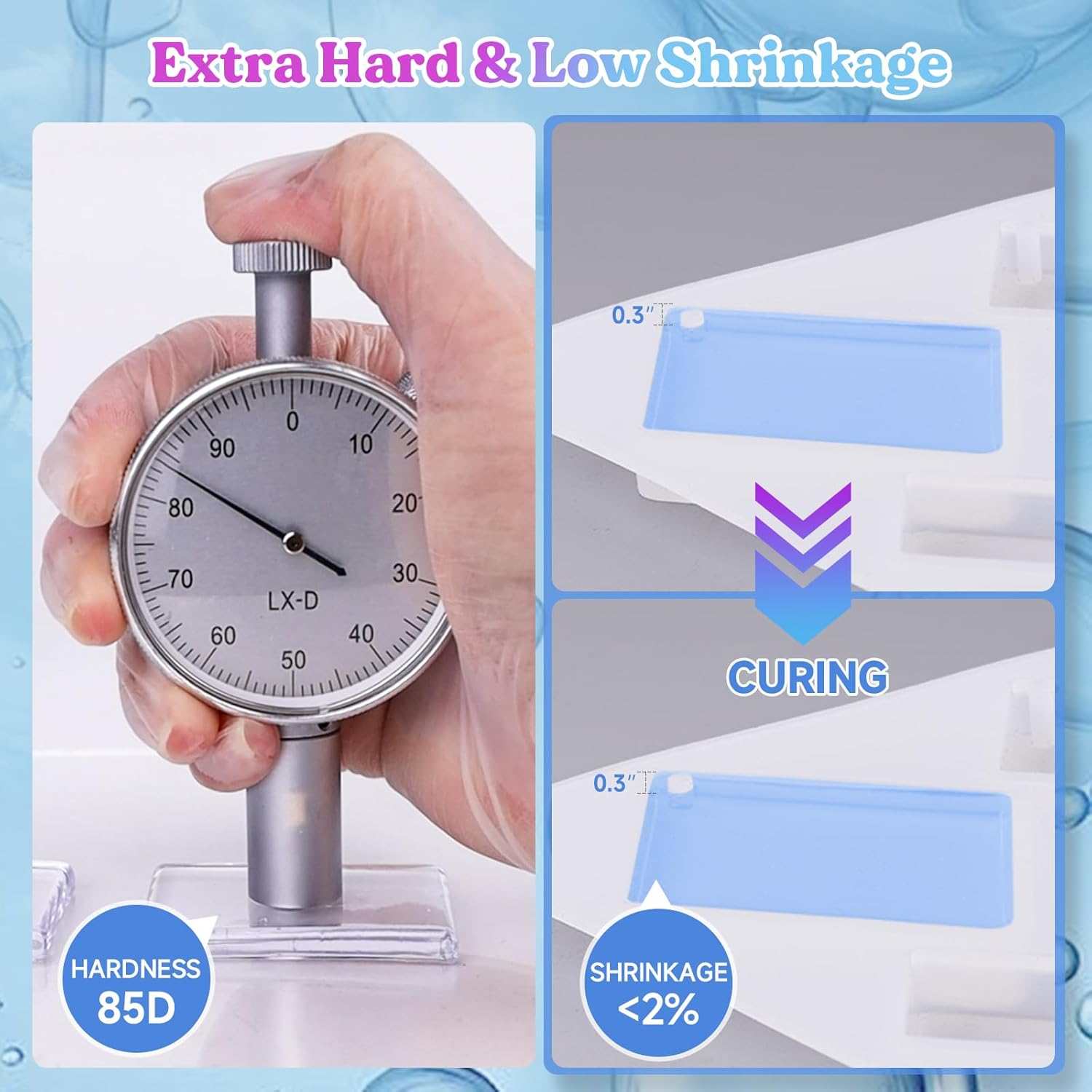 LET'S RESIN UV Resin, 300G Low Viscosity Crystal Clear Thin Resin Kit, Quick-Curing & Low Shrinkage Ultraviolet Epoxy Resin for Crafts, Casting, Silicone Molds image number 2