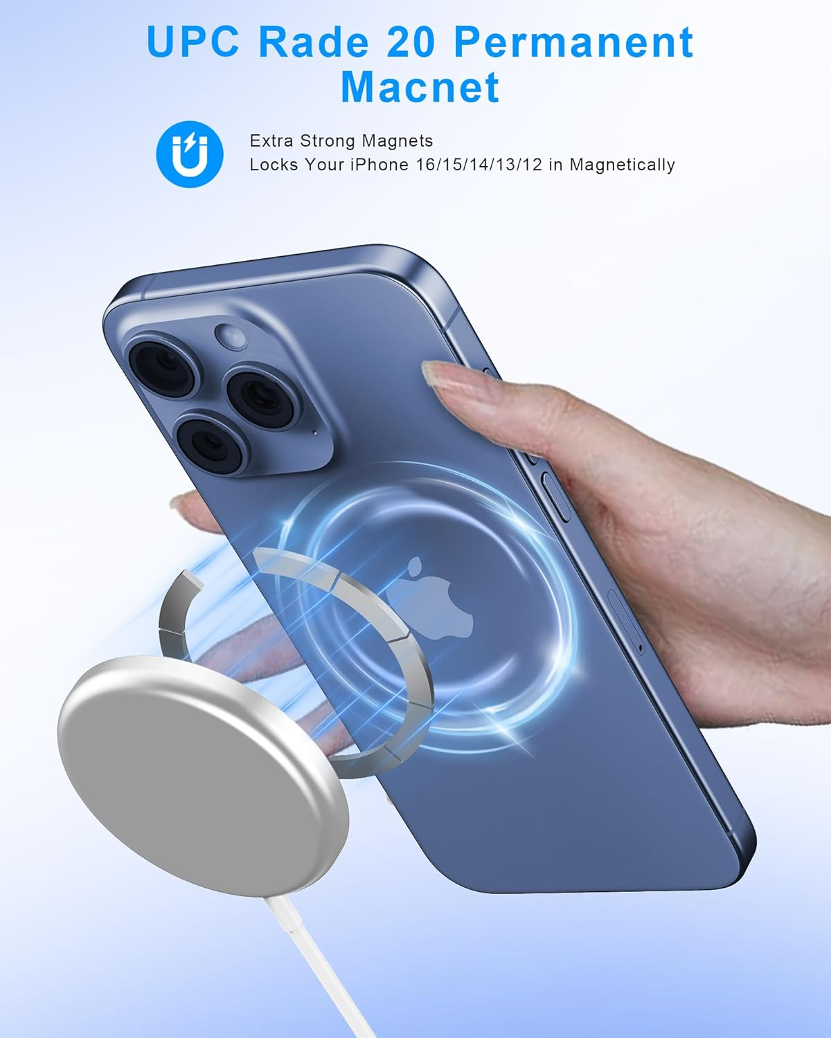 3 in 1 Fast Wireless Charger Magnetic Wireless Charging Compatible with Iphone 16/15/14/13/12 Series, Apple Watch, Airpods Pro 2/Pro/4/3/2, Apple Mag-Safe Charge image number 6