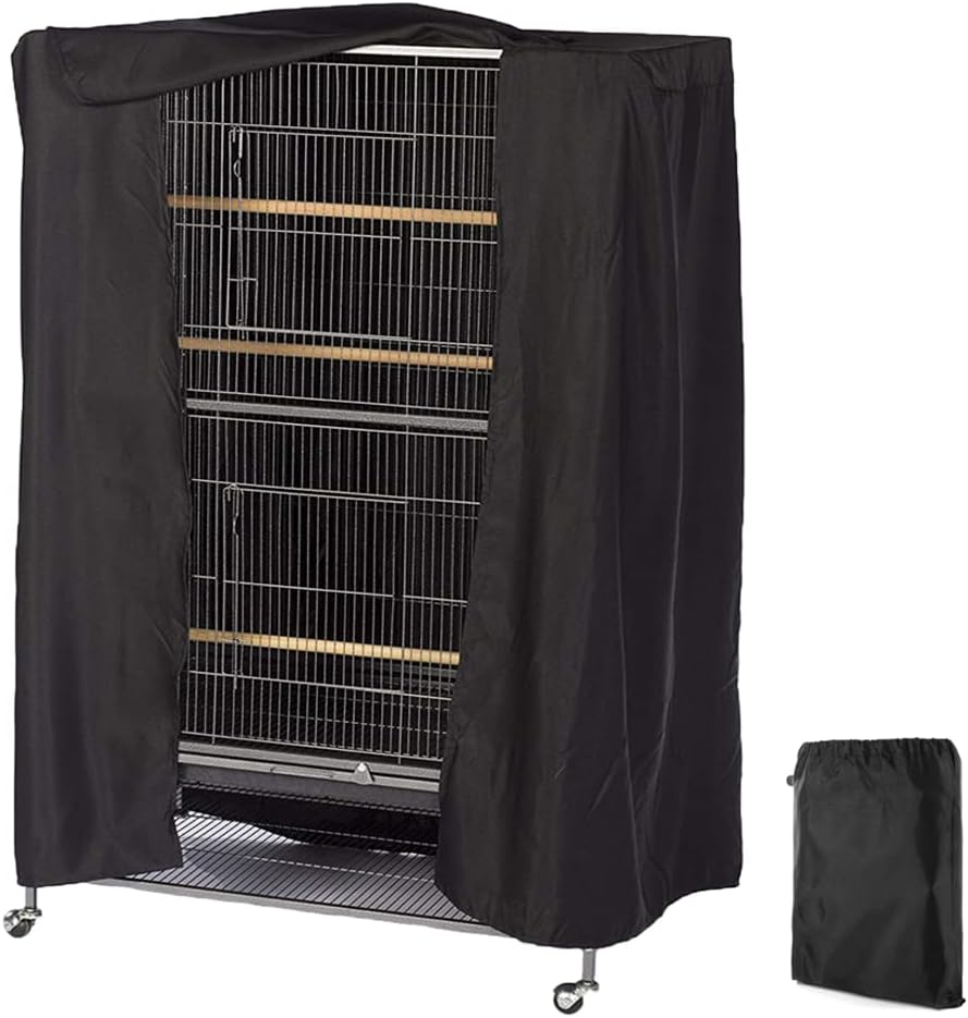 Gicov Bird Cage Cover Good Night Birdcage Cover Breathable Washable Material Parrot Cage Protection Waterproof Bird Critter Cat Cage Shading Cover Easy on and Off image number 2