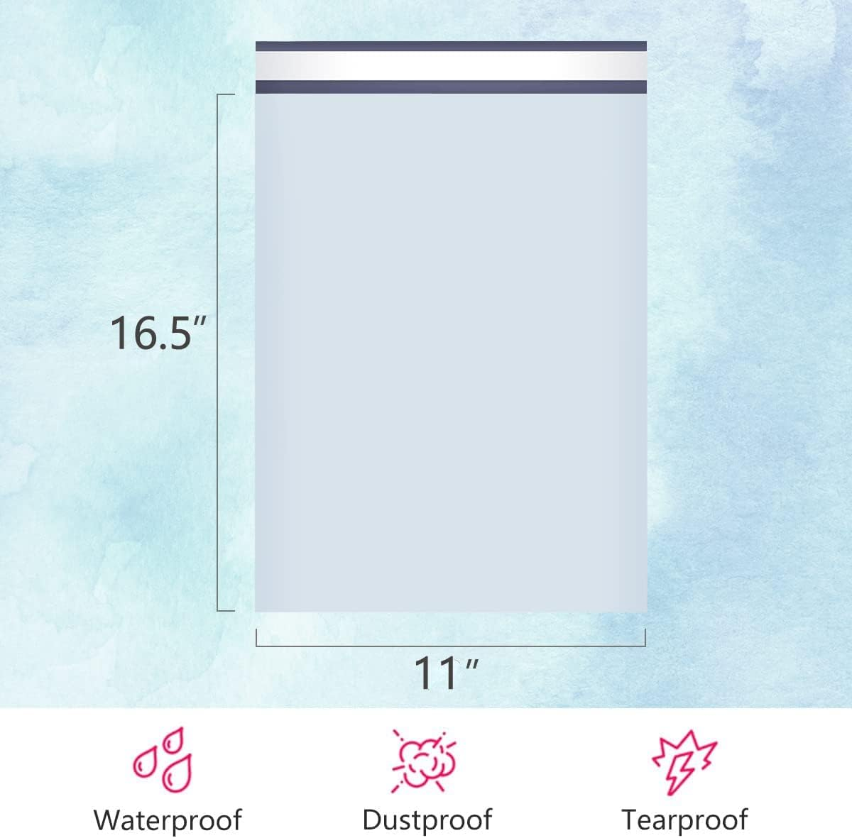 100X Poly Mailer Courier Bags Envelopes Shipping Bags Self Sealing Shipping Mailing Satchel Exterior Colour White Tear-Proof Postal Bags for Parcels Packaging and Postage Boxes(280 X 420Mm) image number 6