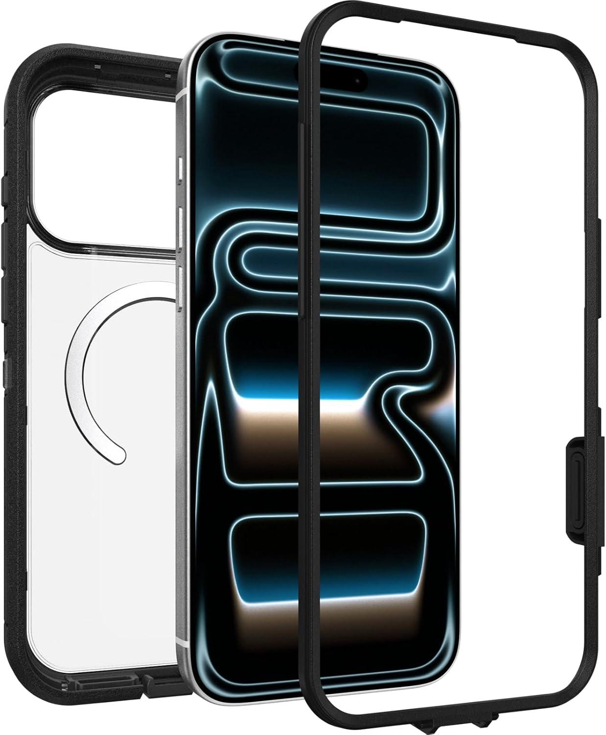 Otterbox Defender Series Pro XT Clear Magsafe Case for Iphone 17 Pro Max, Shockproof, Drop Proof, Ultra-Rugged, Protective Case, 7X Tested to Military Standard, Clear/Black image number 4