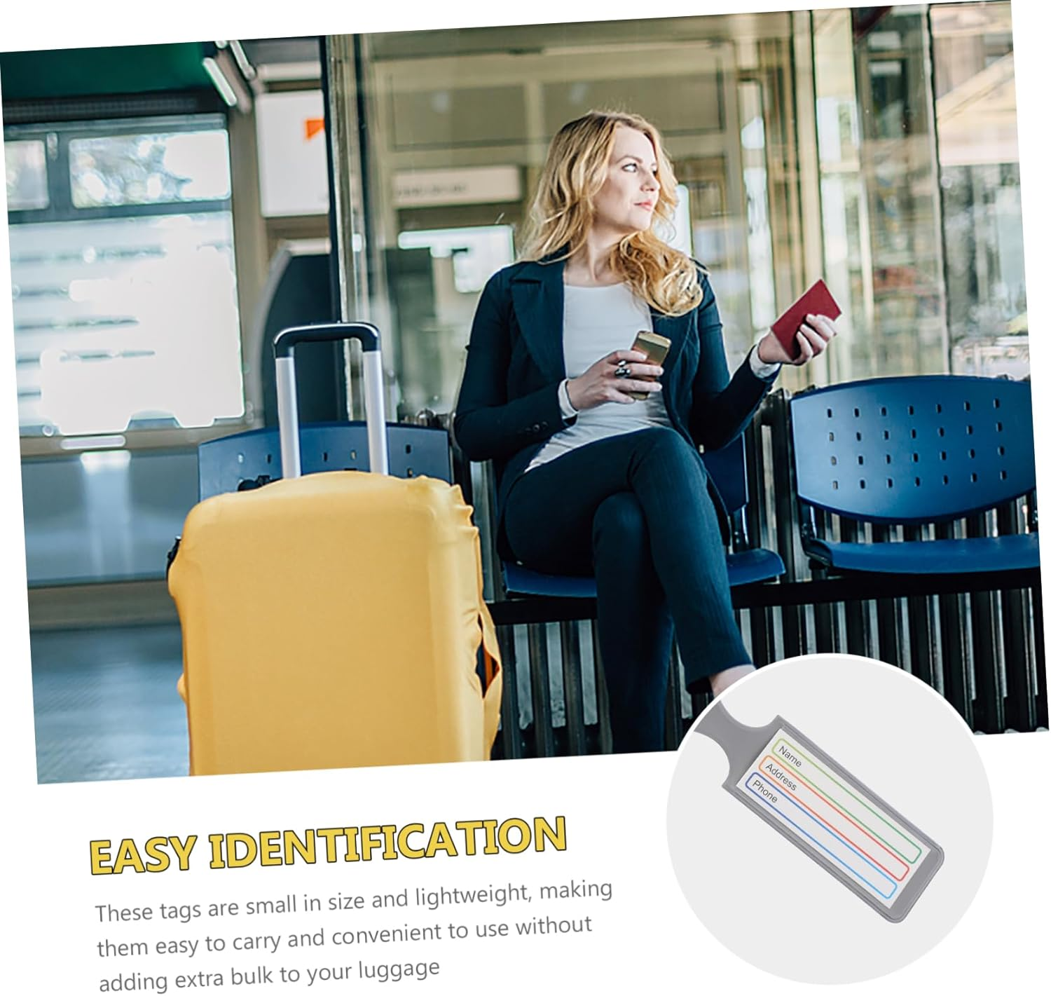 ANDRESLAD 4Pcs Heavy Duty Luggage Tags for Suitcases Travel Accessories Luggage Name Tags Identification image number 1