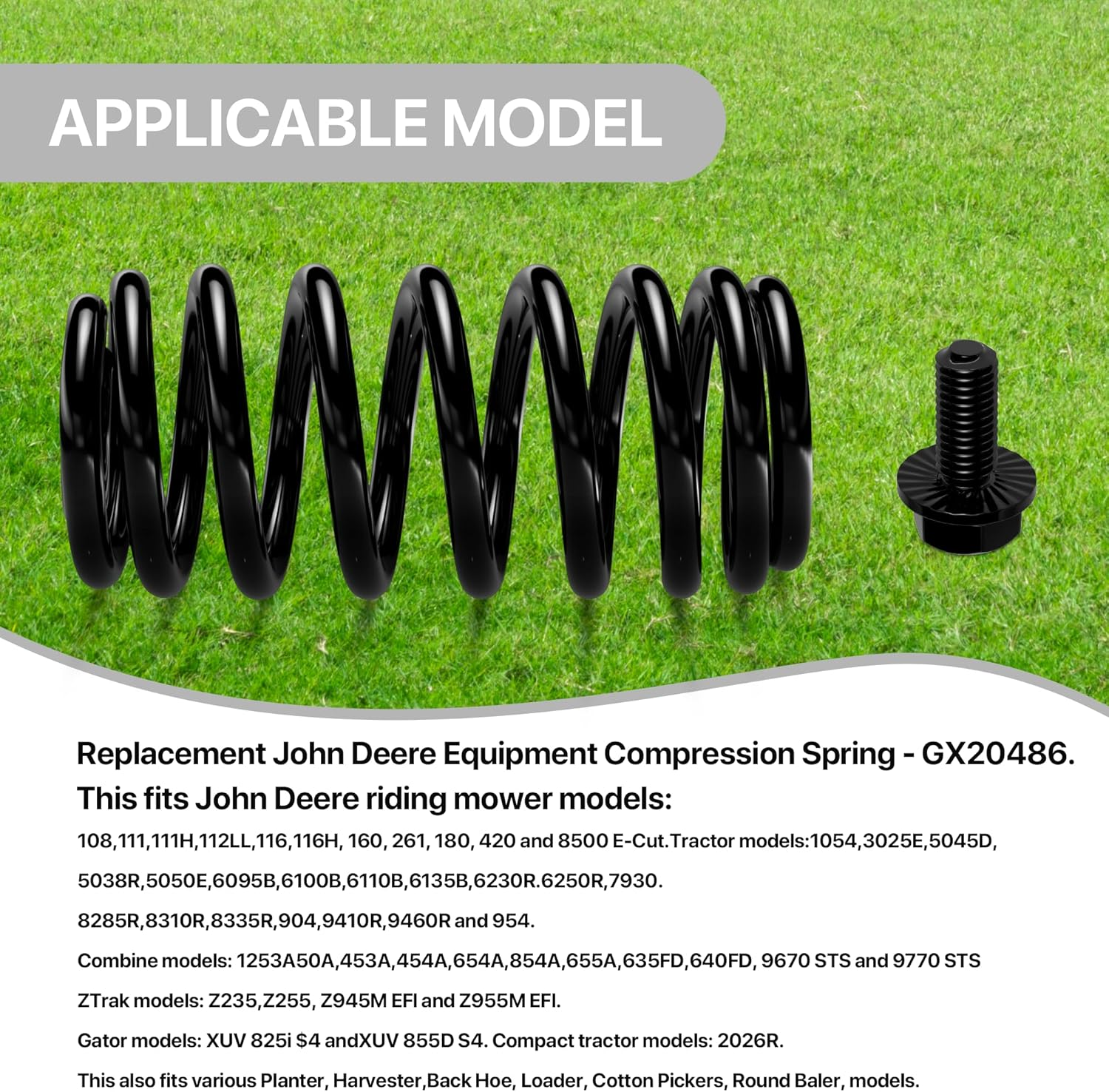 Lbb-Parts Upgraded GX20486 Tractor Seat Compression Springs for John Deere LA120 LA125 LA130 LA135 LA145 LA150