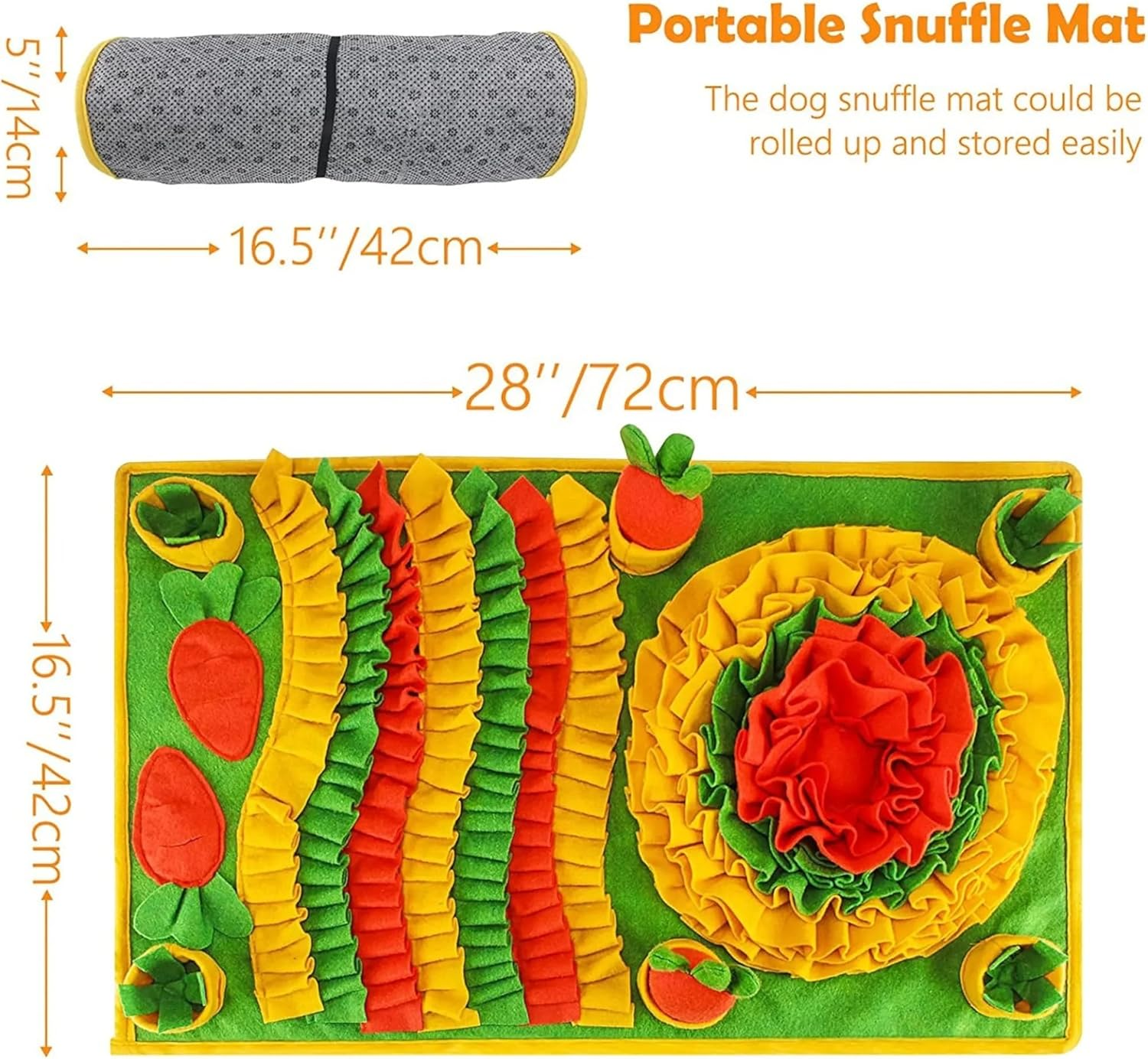 ROY Sniffing Rug for Dogs and Cats, Food Sniffing, Feeding Mat, Sniffing Mat Dog, Puppy Training Mat for Slow Feeding, Dog Game Training Mat - Intelligence Toy for Dogs image number 4