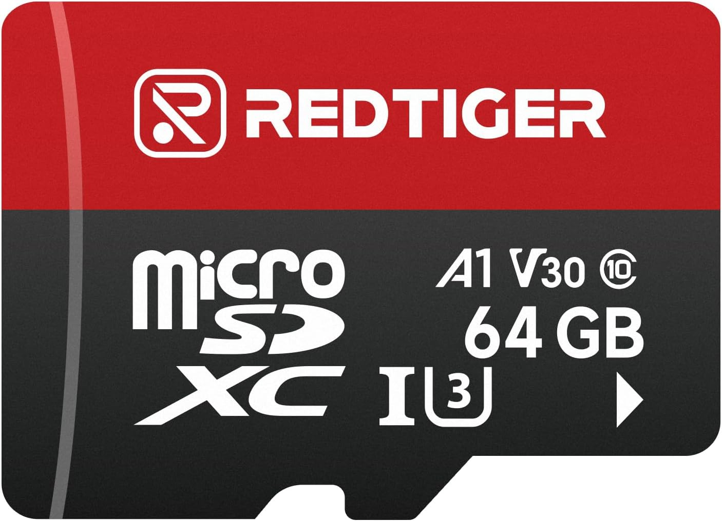 REDTIGER High Speed 64GB Micro SD Card with Adapter, Microsdxc UHS-I Class 10, U3, V30 A1, Support for Dash Cam and 4K Video Recording, Compatible Only with F7NP & F7N Touch image number 1
