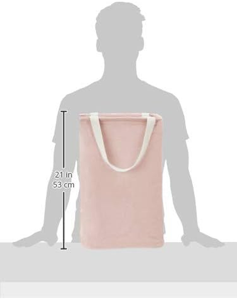 Amazon Basics Fabric Storage Bin Basket - Tall Cube, Dusty Pink image number 4