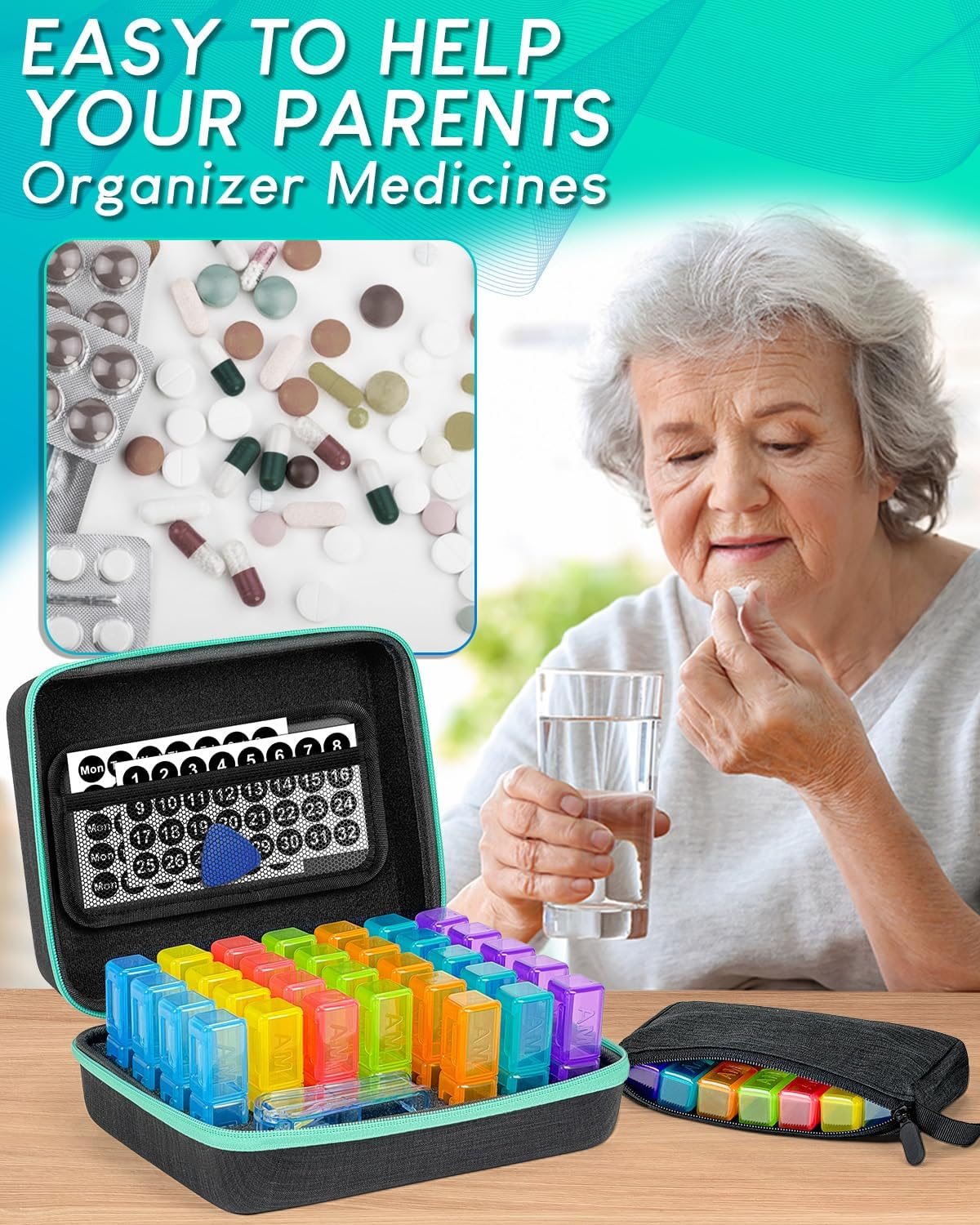 Monthly Pill Organizer (2 Times a Day) image number 6