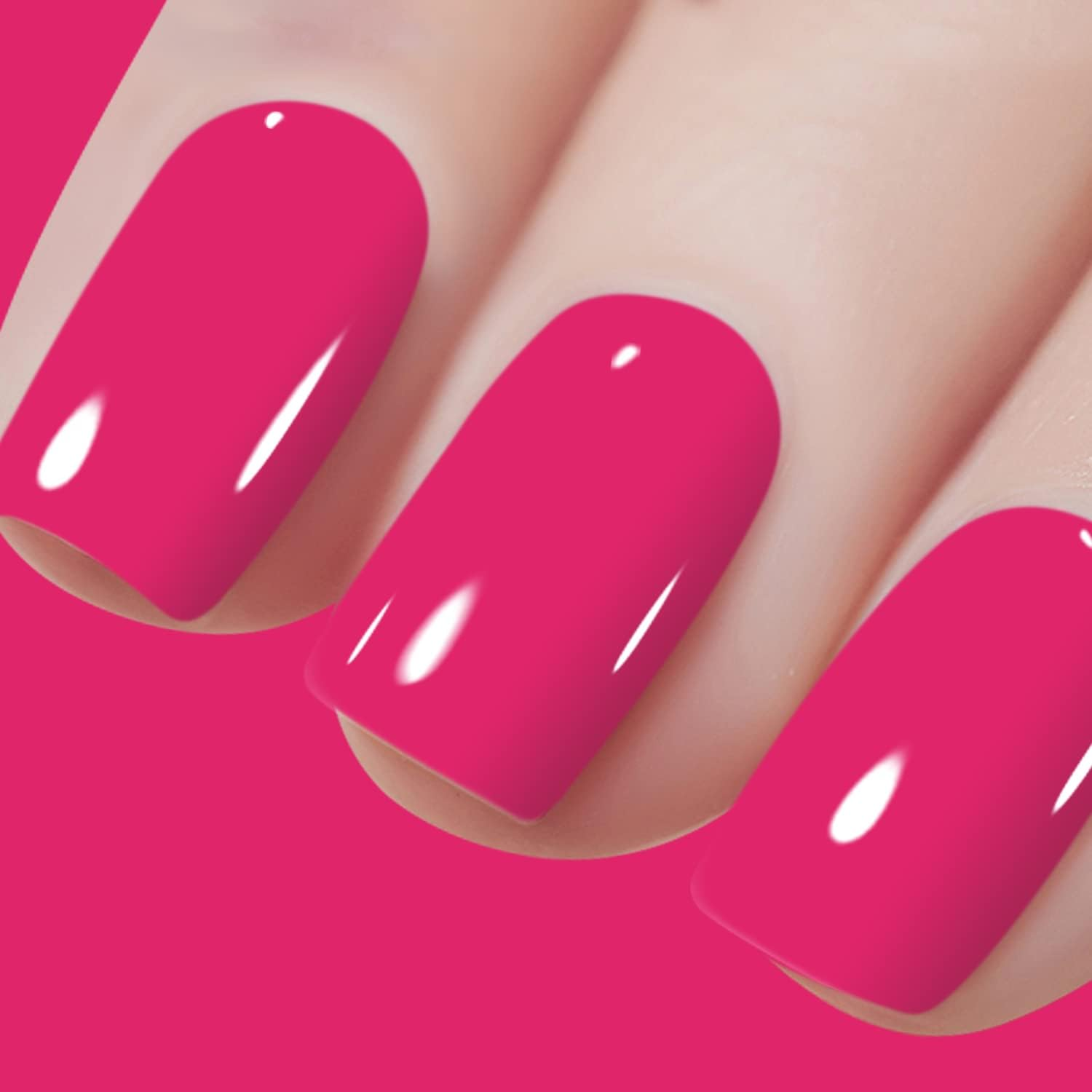 Vishine Pink Gel Nail Polish Set 4 Colors, Hot Pink Tones Sakura Spring Rose Purple Fushia Dark Pink All Seasons Soak off Long Lasting Romantic Nail Art Design Salon Home Manicure Kit for Women Girls C027 - Set C024 image number 2