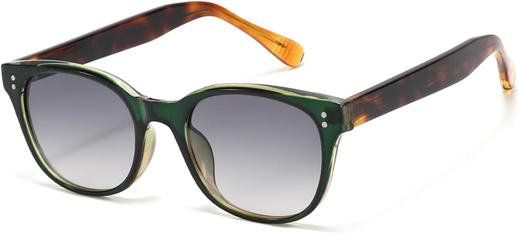 ONLYZILLA Polarized Oval Sunglasses for Men Women Black Tortoiseshell Frame Retro Driving Glasses UV Protection