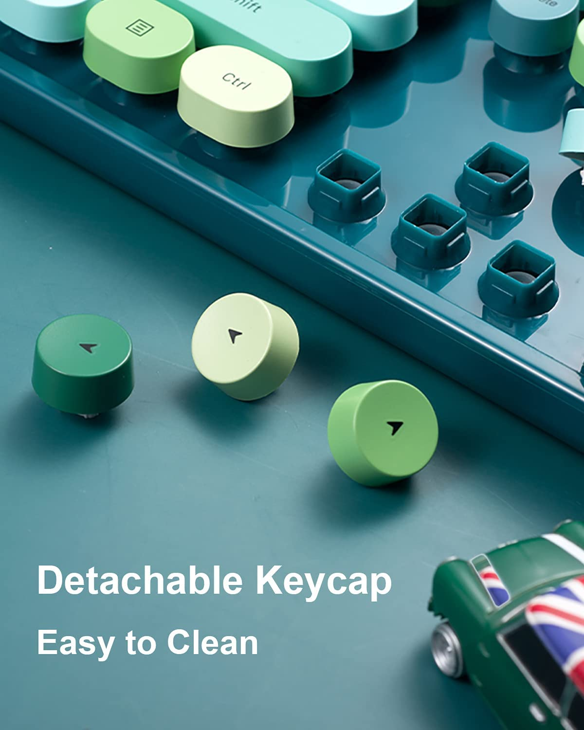 Wireless Keyboard and Mouse Combo Retro Typewriter Keyboard with Numeric Keypad and Optical Mice Set 2.4Ghz USB Keyboard for Mac Windows 7/8/10/11 Laptop Desktop