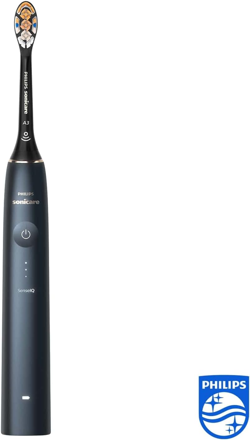 Philips Sonicare 9900 Prestige Our Most Advanced Electric Toothbrush HX9992/12 with Senseiq, All-In-One Brush Head, Artificial Intelligence in the Philips Sonicare App, Midnight Blue