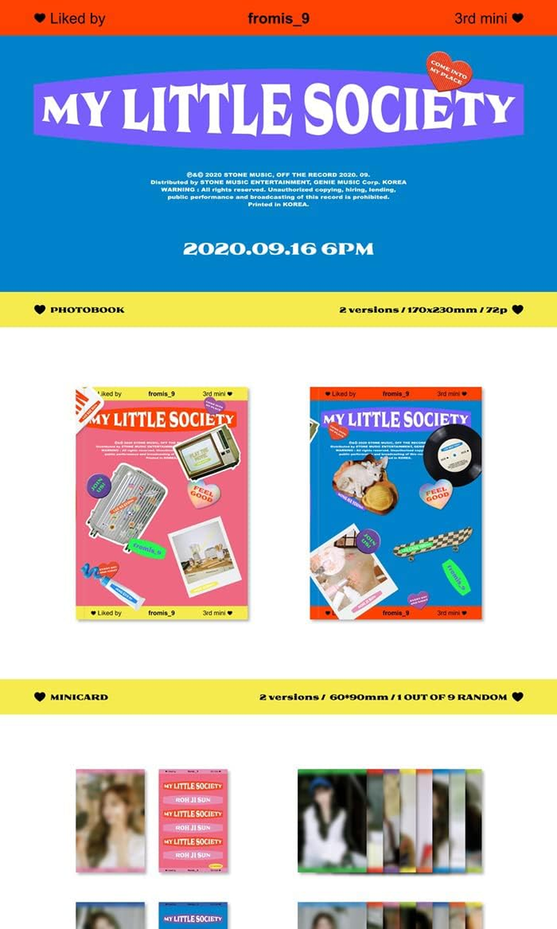 Fromis_9 My Little Society 3Rd Mini Album My Society Version Cd+72P Photobook+1P Mini Card+2P Photocard+Message Photocard Set+Tracking Kpop Sealed image number 6