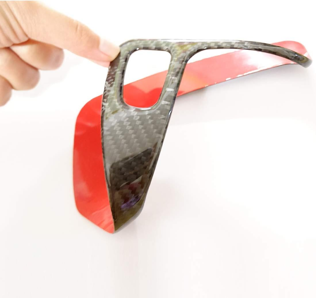 GDR Soft Carbon Fiber Car Control Gear Box Shift Knob Panel Frame Cover Sticker Interior Trim Replacement for BMW E90 E92 E93 3 Series 2005-2012 318I 320I 325I 330I 335I - Panel image number 2