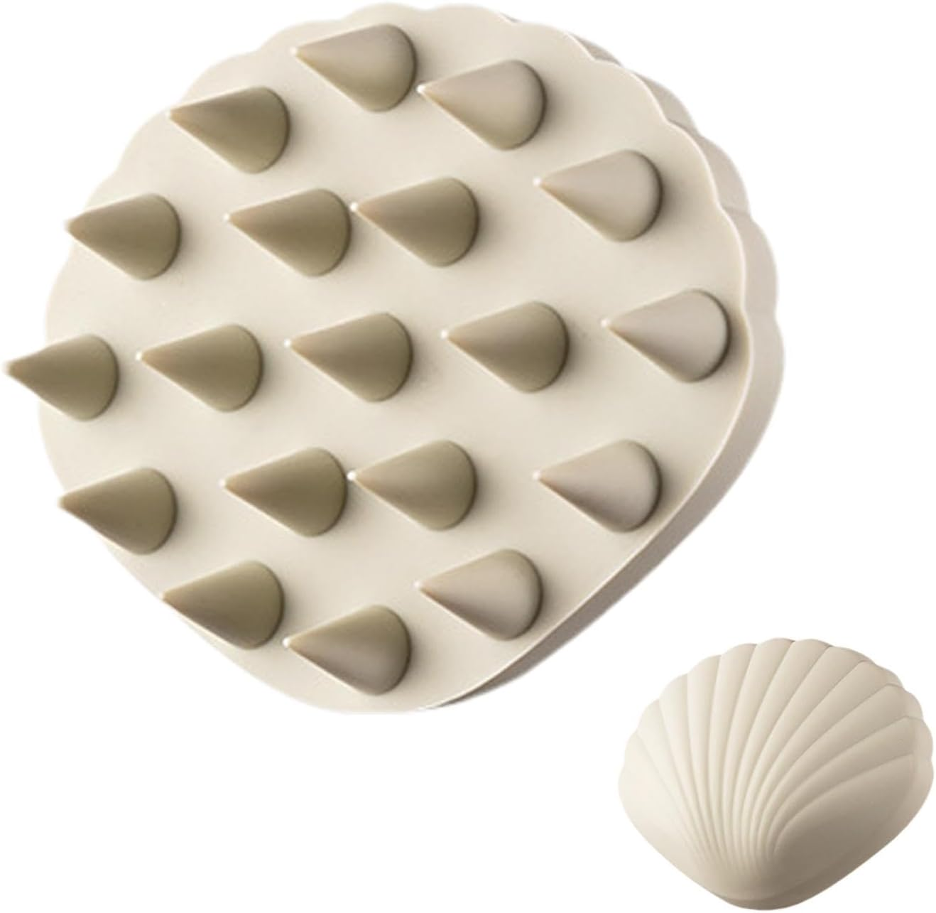 Scalp Scrubber - Silicone Hair Scrubber - Shell Shaped Massage Comb, Comfortable Shower Hair Brush, Hair Scalp Scrubber, Hair Care Tools for Women Men Kids image number 6