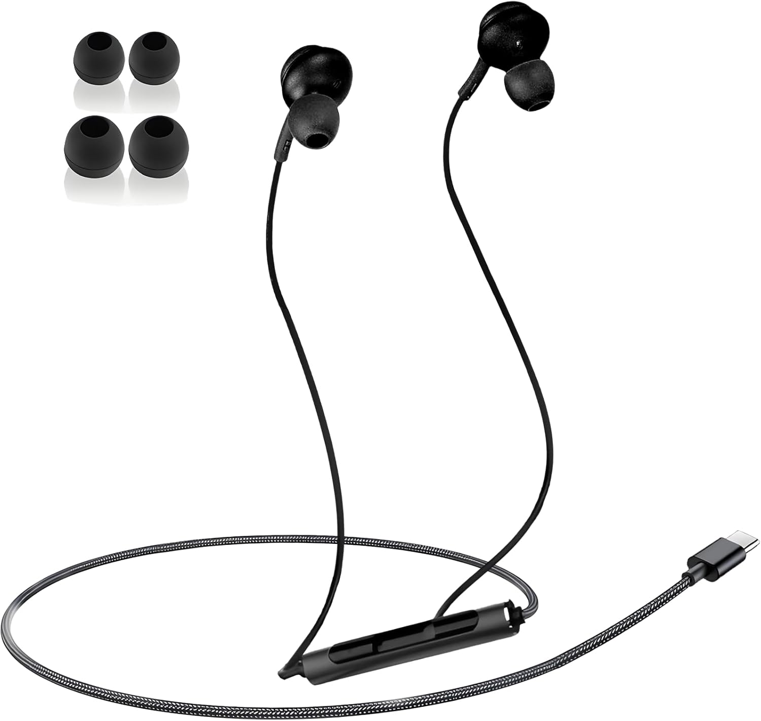 KIRVOS USB C In-Ear Headphones with Microphone - Magnetic In-Ear Headphones with USB C Port Compatible with Galaxy S25/A56/A36/A26/A55/A53/A54/A33/A34/A35, Compatible with Iphone image number 2