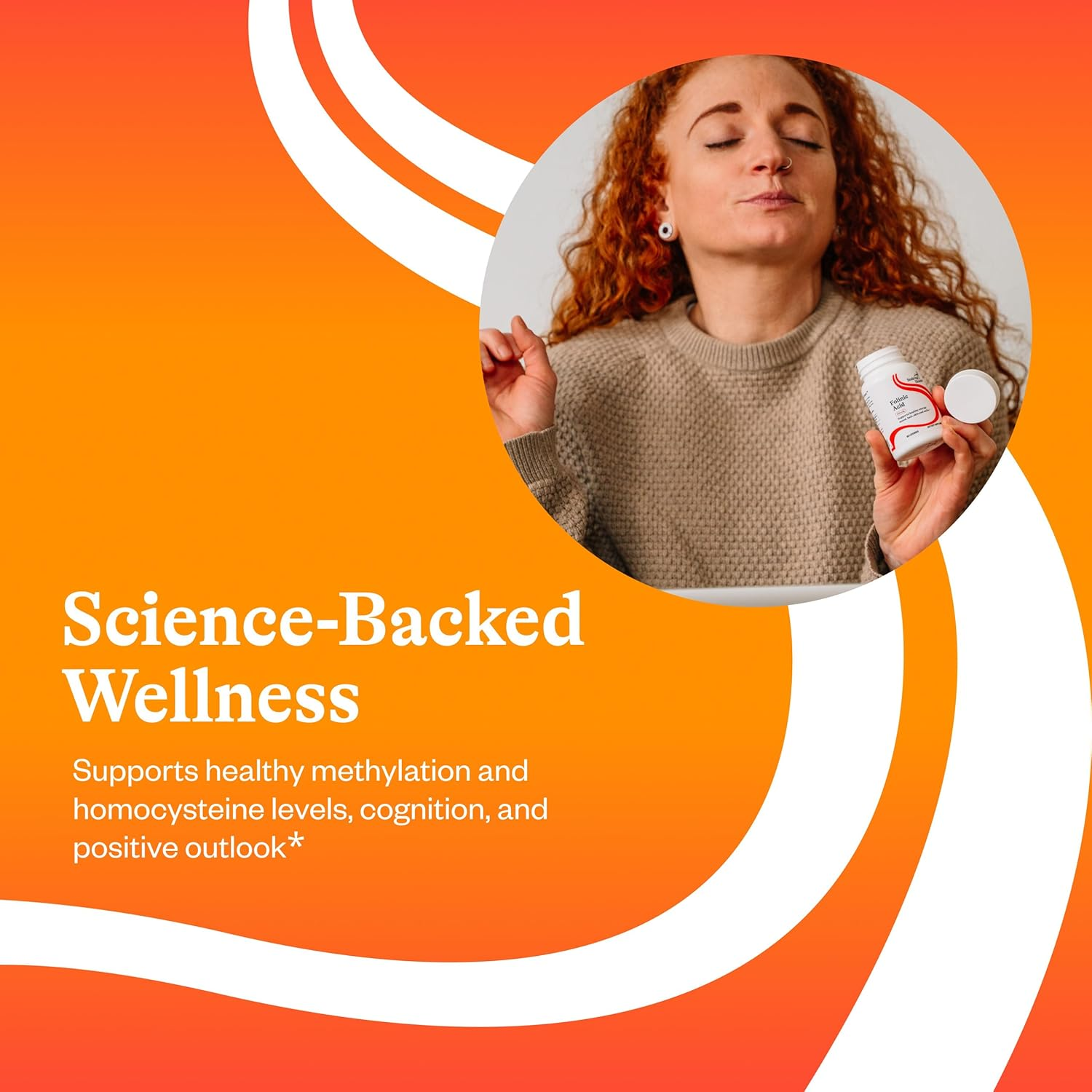 Seeking Health | Folinic Acid Lozenge | 60 Lozenges | Folic Acid 800 Mcg | Vitamin Lozenge image number 1