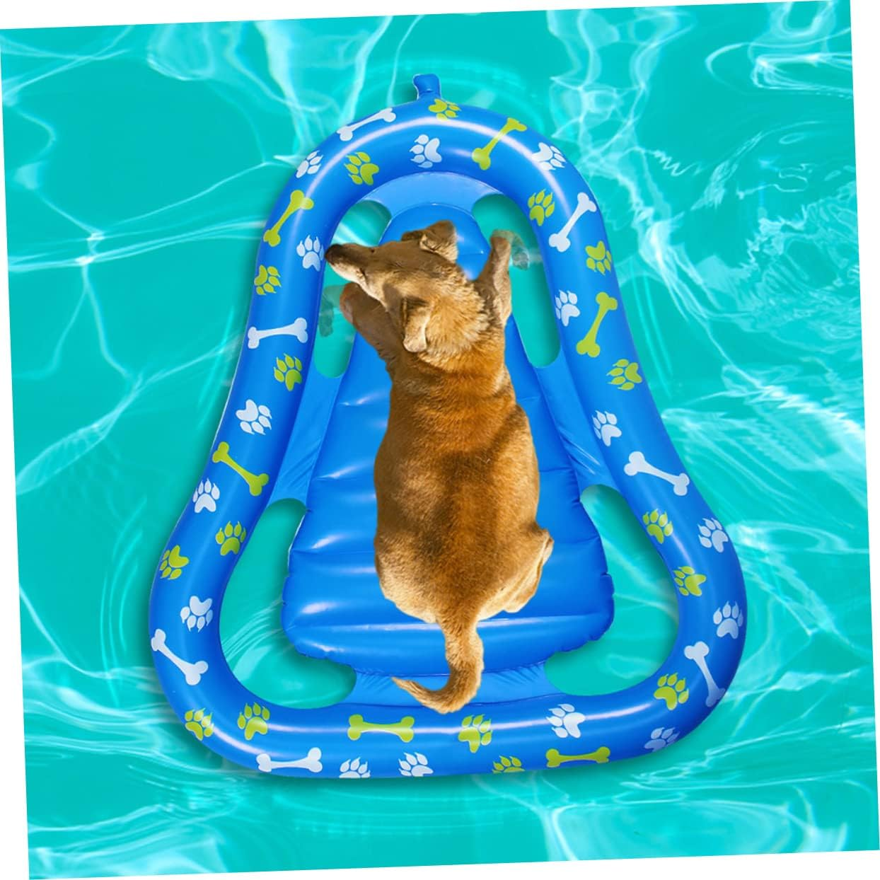 Alasum Inflatable Pet Floating Mat 125X97Cm Thick PVC Avocado Shaped Water Pad for Dogs Waterproof Swimming Cushion for Pool and Beach Fun