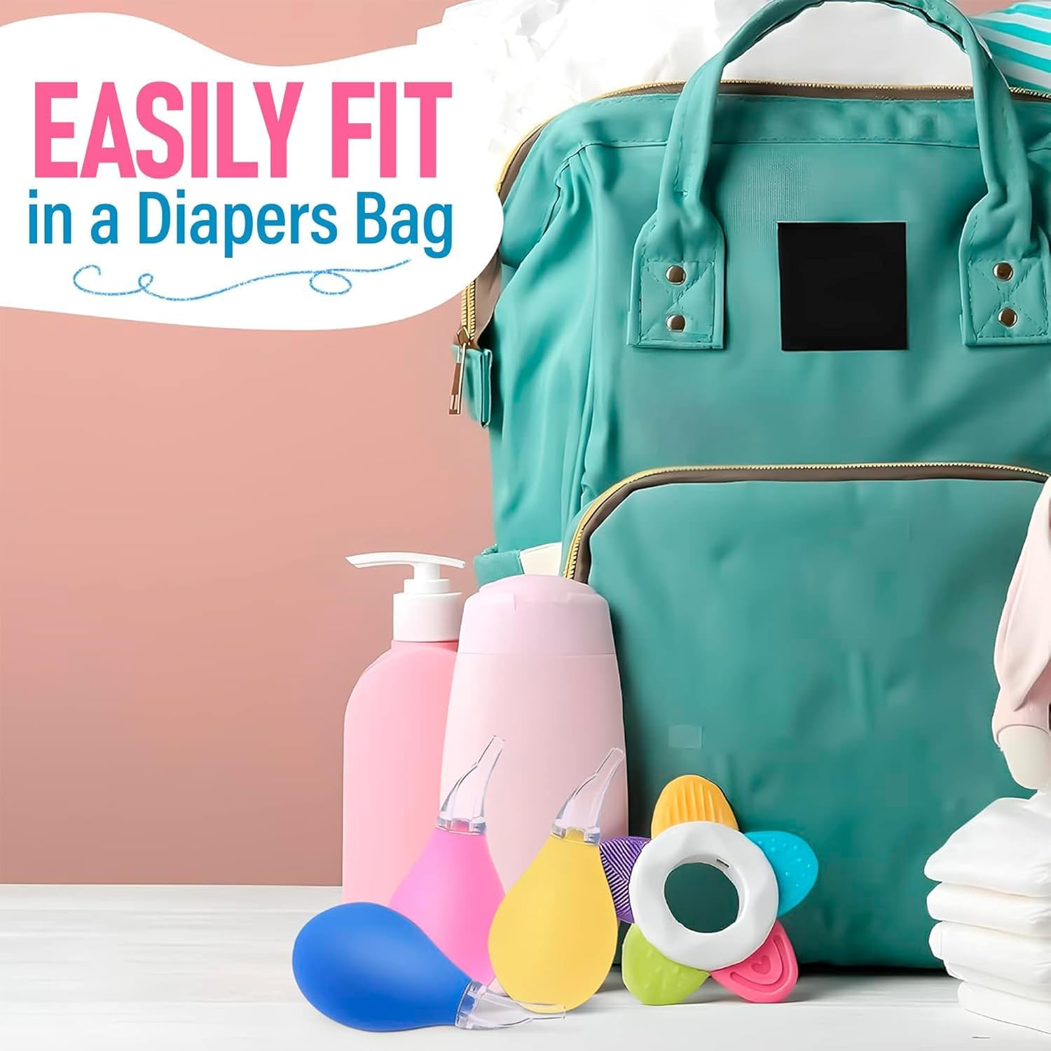 3 Pack Baby Nasal Aspirator and Nose Sucker Set &ndash; High-Quality Rubber Manual Mucus Suction Bulb, Soft Reusable Design for Infant and Toddler Travel, Portable Baby Nose Cleaner by Unron image number 3