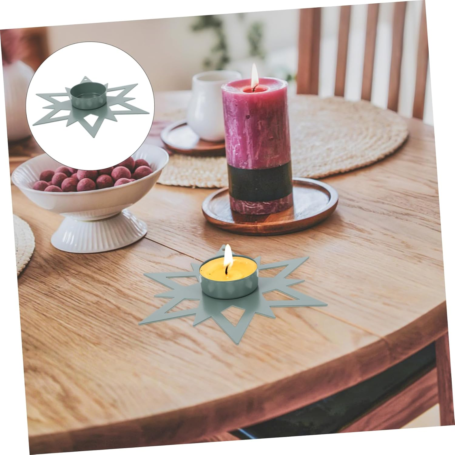 Yardenfun 2Pcs Vintage Metal Taper Candle Holders Candlestick for Home Decor Festival Parties Anniversary Celebrations Elegant and Heat-Resistant Design image number 5