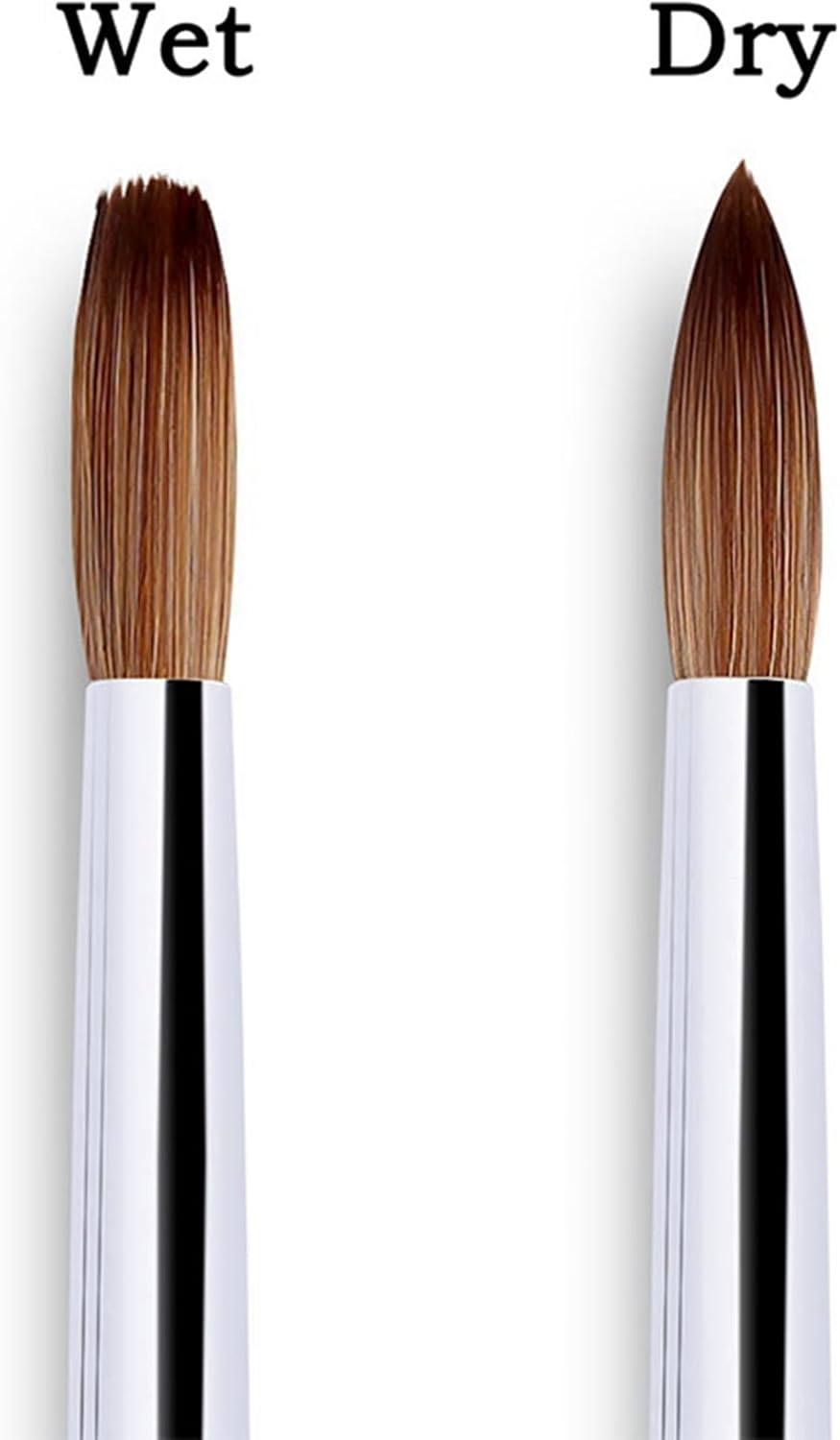 2Pc Kolinsky Sable Acrylic Nail Brush with Liquid Glitter for Nail Art Tool 10 image number 3