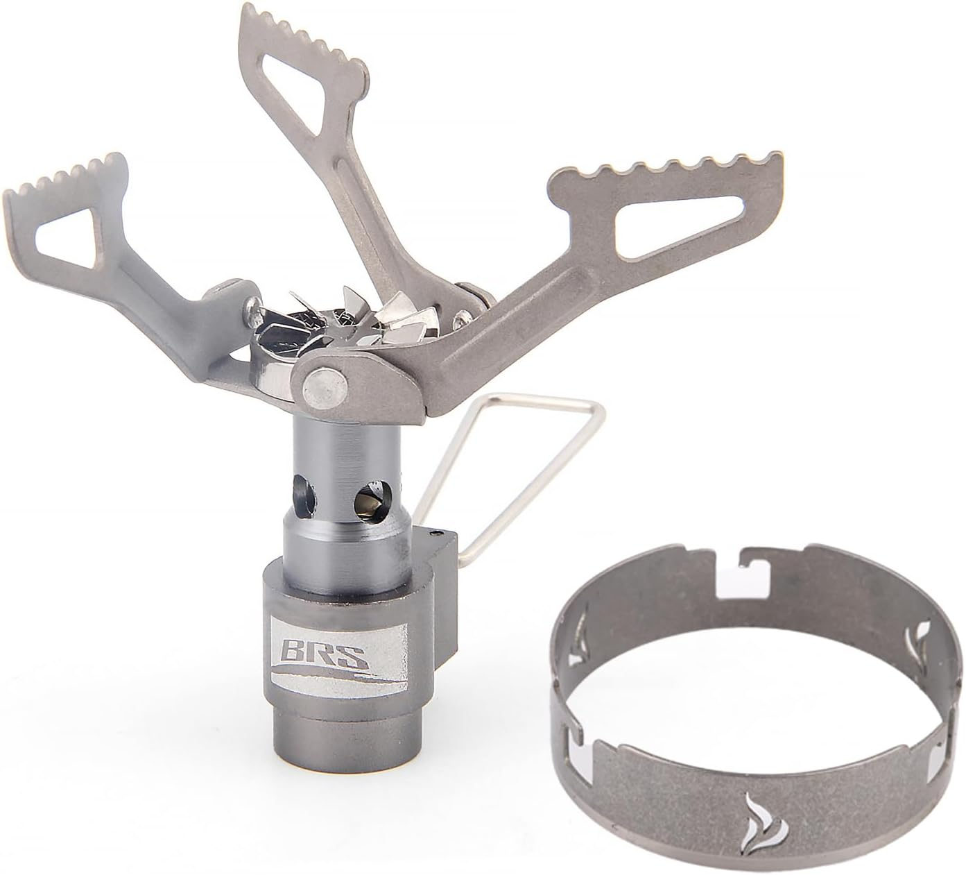 BRS Stove BRS 3000T Stove and Windscreen Combo Set Titanium Windshield Camp Stove Wind Screen with Storage Box for Outdoor Camping Backpacking