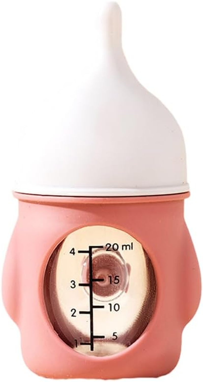 AIMALL 1 Silicone Pet Feeding Bottle with Anti-Choking Valve and Visual Scale for Newborn Puppies and Kittens 20Ml or 80Ml Sizes