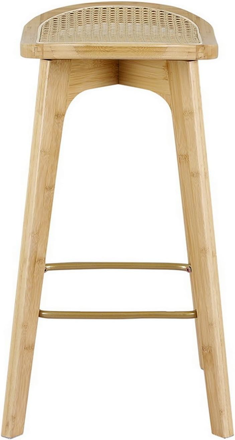 Artiss 2X Bar Stools Bamboo Rattan Stool Counter Chair Kitchen Barstools