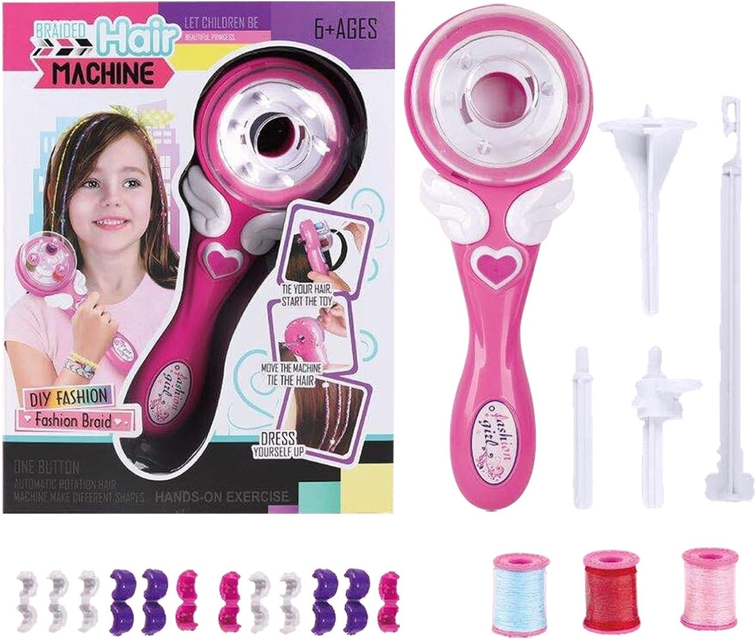 Hair Braiding Machine, Automatic Hair Braider Tools Kit, Easy Multifunctional Beauty Fashion Salon Toy Hair Braider for Teen Girls Aged 5 to 15