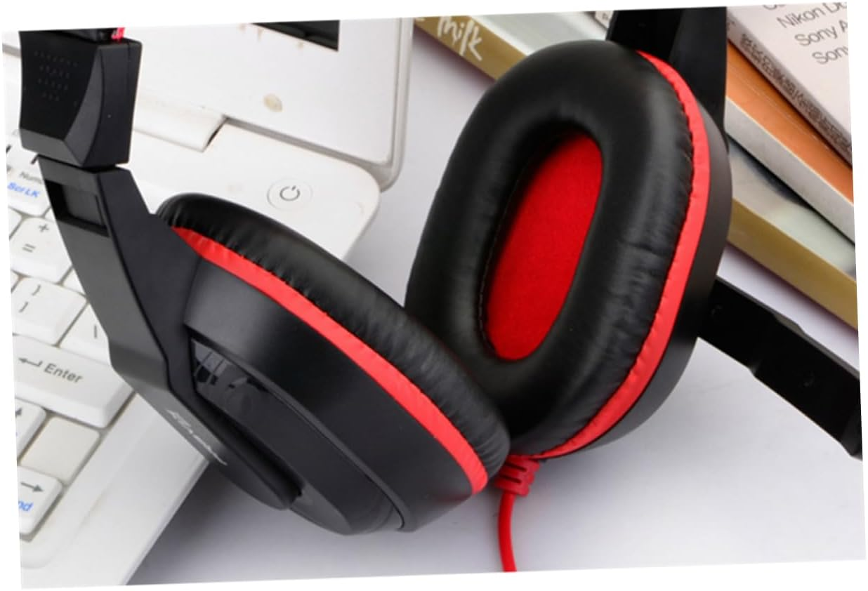 FUNNETOYU Adjustable Wired Game Headphones with Noise-Canceling Microphone for Pc and Laptop, Over-Ear Stereo Headset Suitable for Gaming and Computer Use, Random Color image number 2