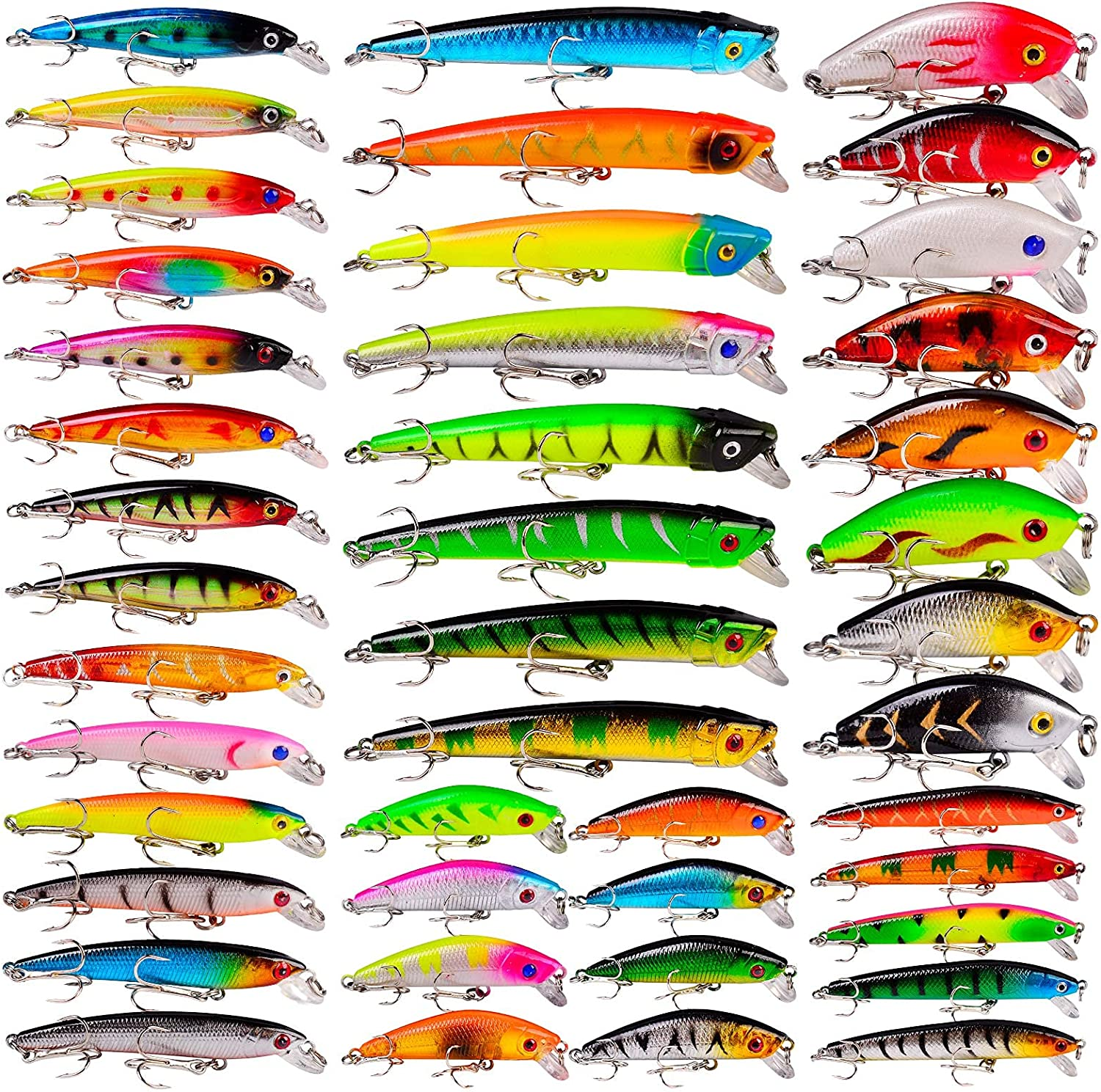 BAIKALBASS Bass Fishing Lures Kit Set Topwater Hard Baits Minnow Crankbait Pencil VIB Swimbait for Bass Pike Fit Saltwater and Freshwater
