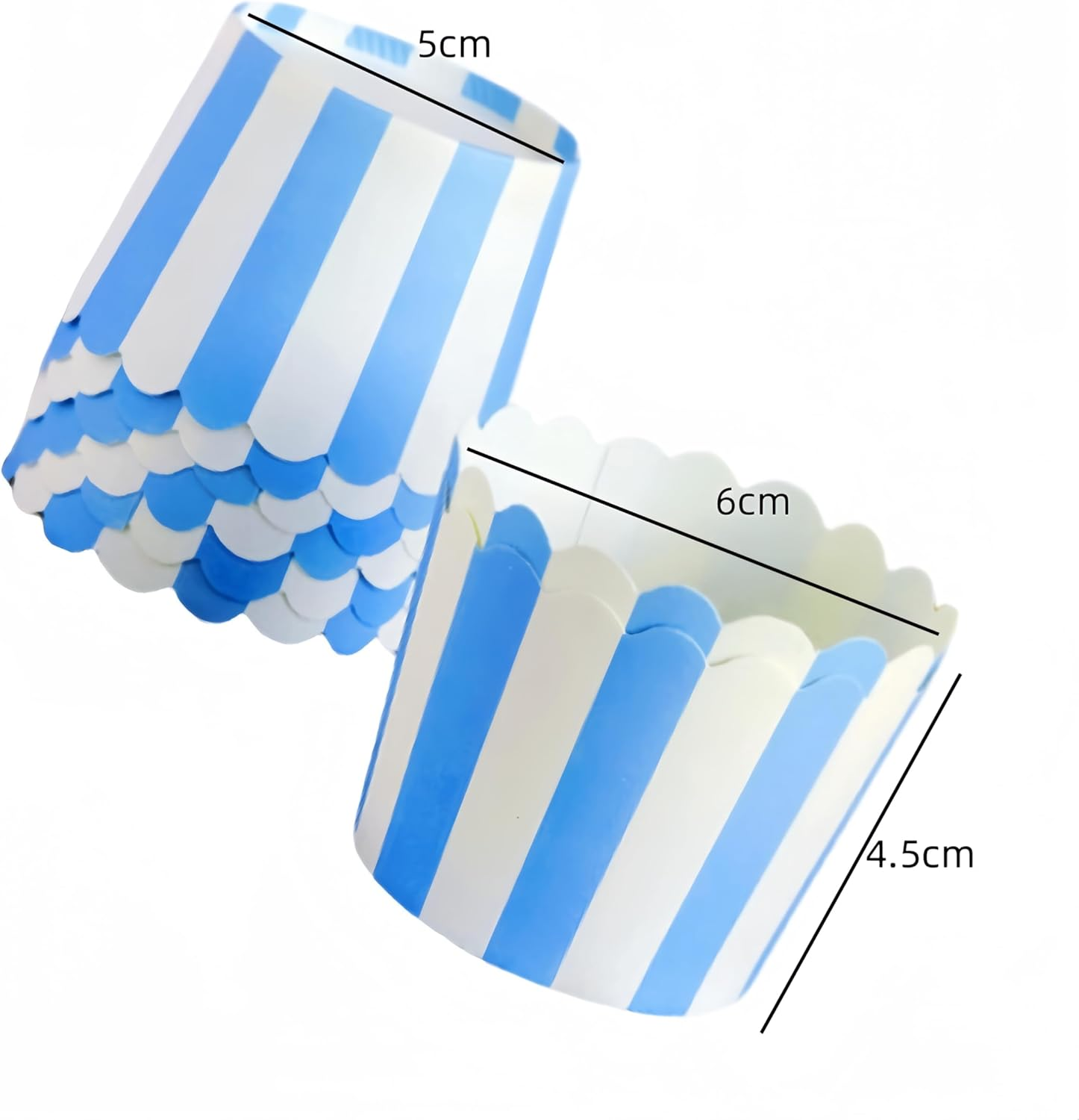 100 Pcs Cupcake Cases,Cupcake Liners, Paper Baking Cups Stripes Muffin Liners Grease-Proof Bulk Cupcake Liners Popcorn Dessert Ice Cream Ice Cream Wrapper for Birthday Parties, Christmas Weddings image number 1