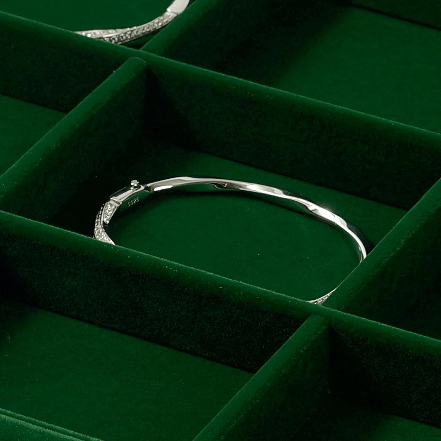 Stackable Jewelry Tray 12 Grids Jewelry Organizer Display Tray for Necklace, Ring, Earring, Bracelet image number 3