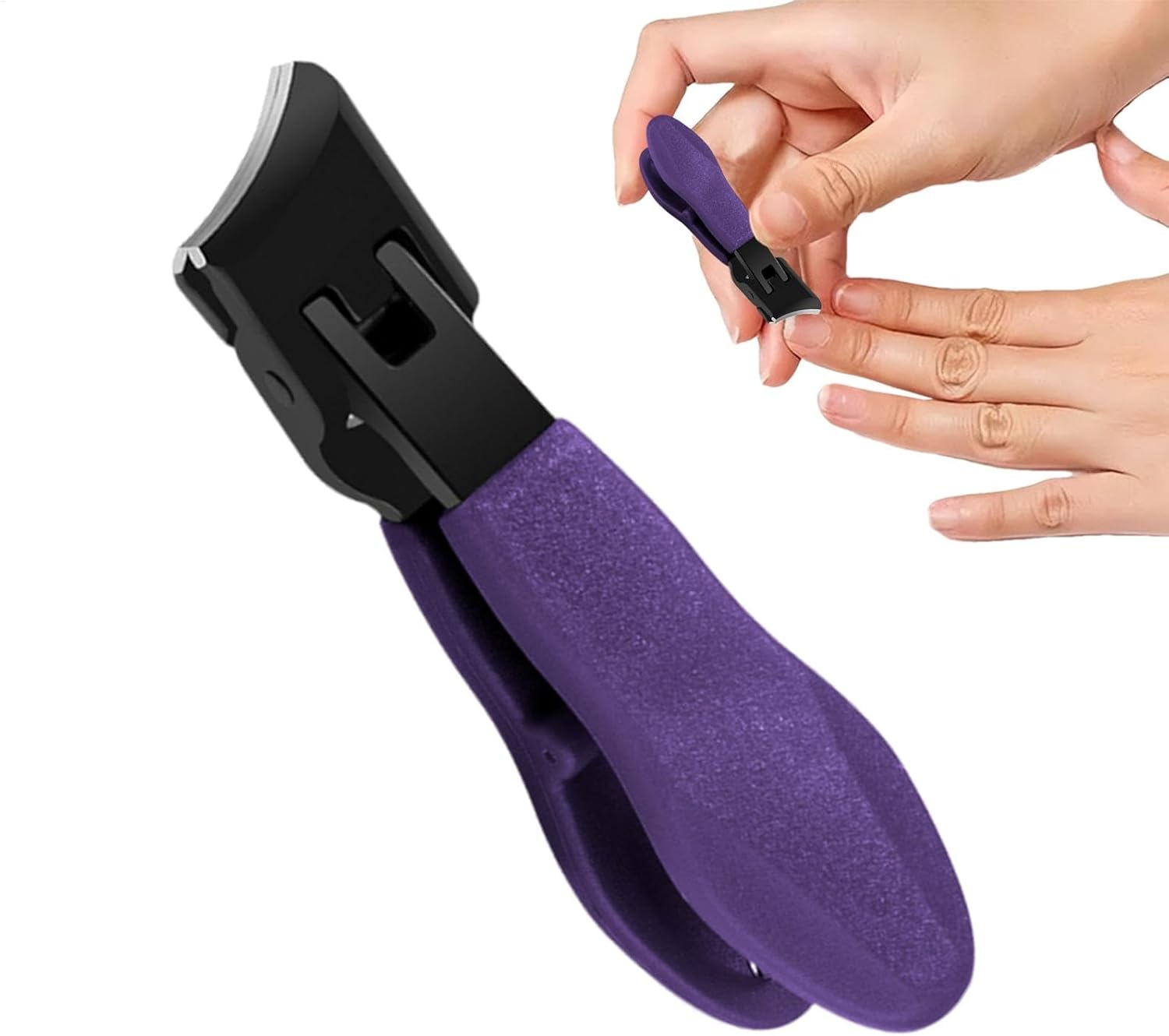 Qkbuza Splash Proof Nail Clippers | Nail Filer Fingernail Clippers - Professional Splash Proof Toenail Trimmer, Bevel Nail Trimmer, Nail Cutters for Seniors Men Women