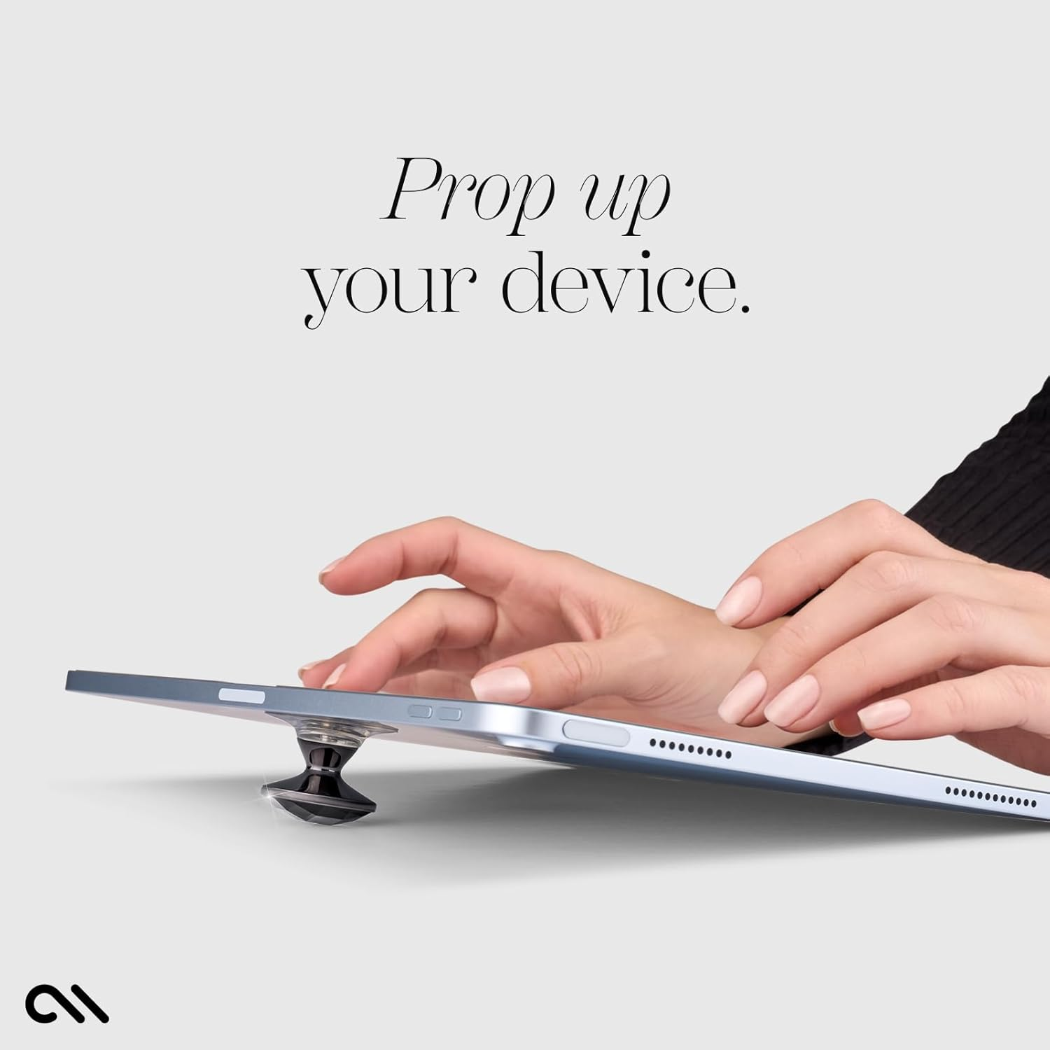 Case-Mate - Minis - Phone Grip - Cell Phone Stand - Suction Cup Cell Phone Holder [Removable for Wireless Charging] for Iphone 16 Pro Max/15 Pro Max/14 Pro Max/13/12/S24 Ultra/Pixel 9 - Black Crystal image number 4