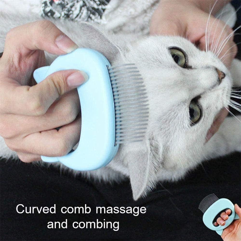 Cat Brush, Pack of 2 Cat Comb, Cat Brush Long Hair, Brush Dog Short Hair, Massage Comb for Pet Cats, Massage Comb Pet, Brush for Removing Loose Hair, Grooming Cleaning (Blue) image number 2