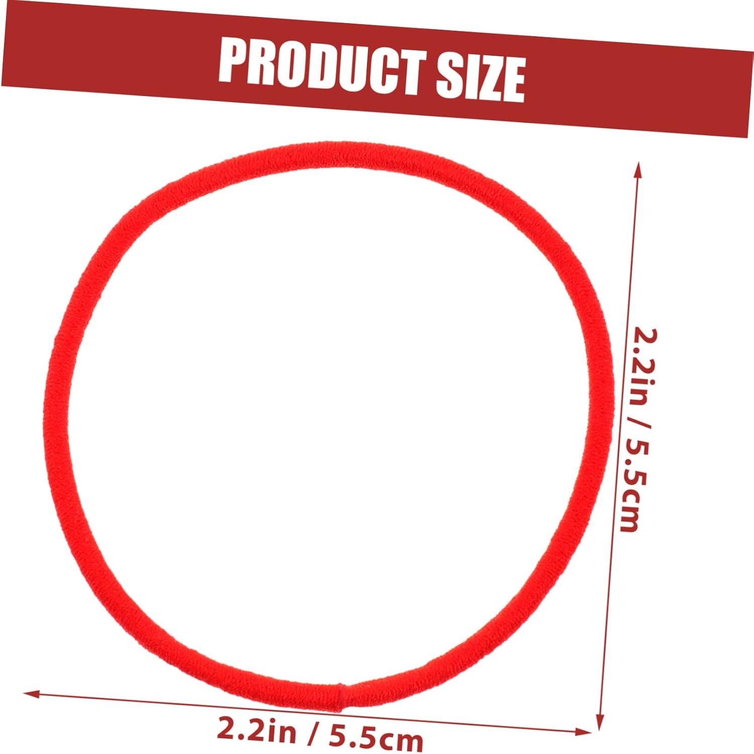 AUTSUPPL 100Pcs Red Elastic Hair Bands Nylon Thin Seamless Hair Ties for Fitness and Outdoor Activities Suitable for Types - Red image number 3