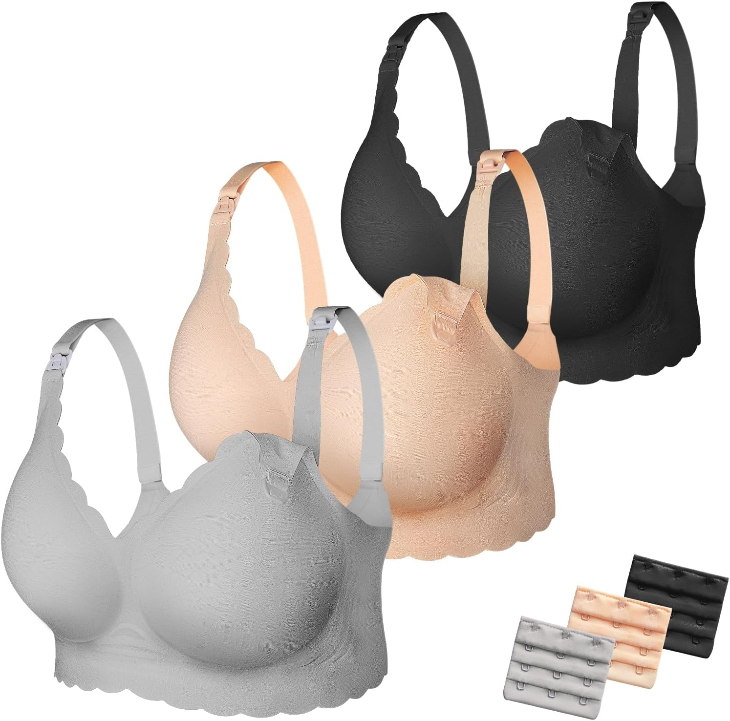 Nursing Bras for Breastfeeding, Seamless Ultra Comfort Maternity Bra, Natural Shape Pregnancy Bras for Women