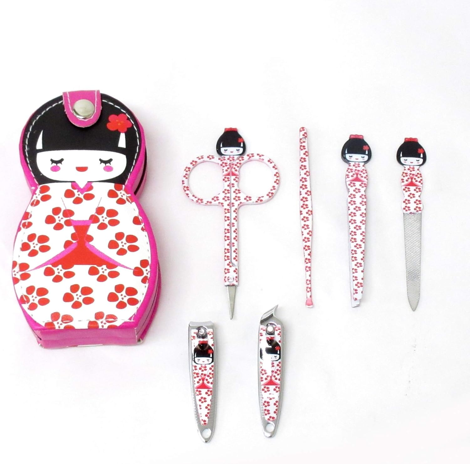 Nail Clipper Set in Japanese Kokeshi Doll Case