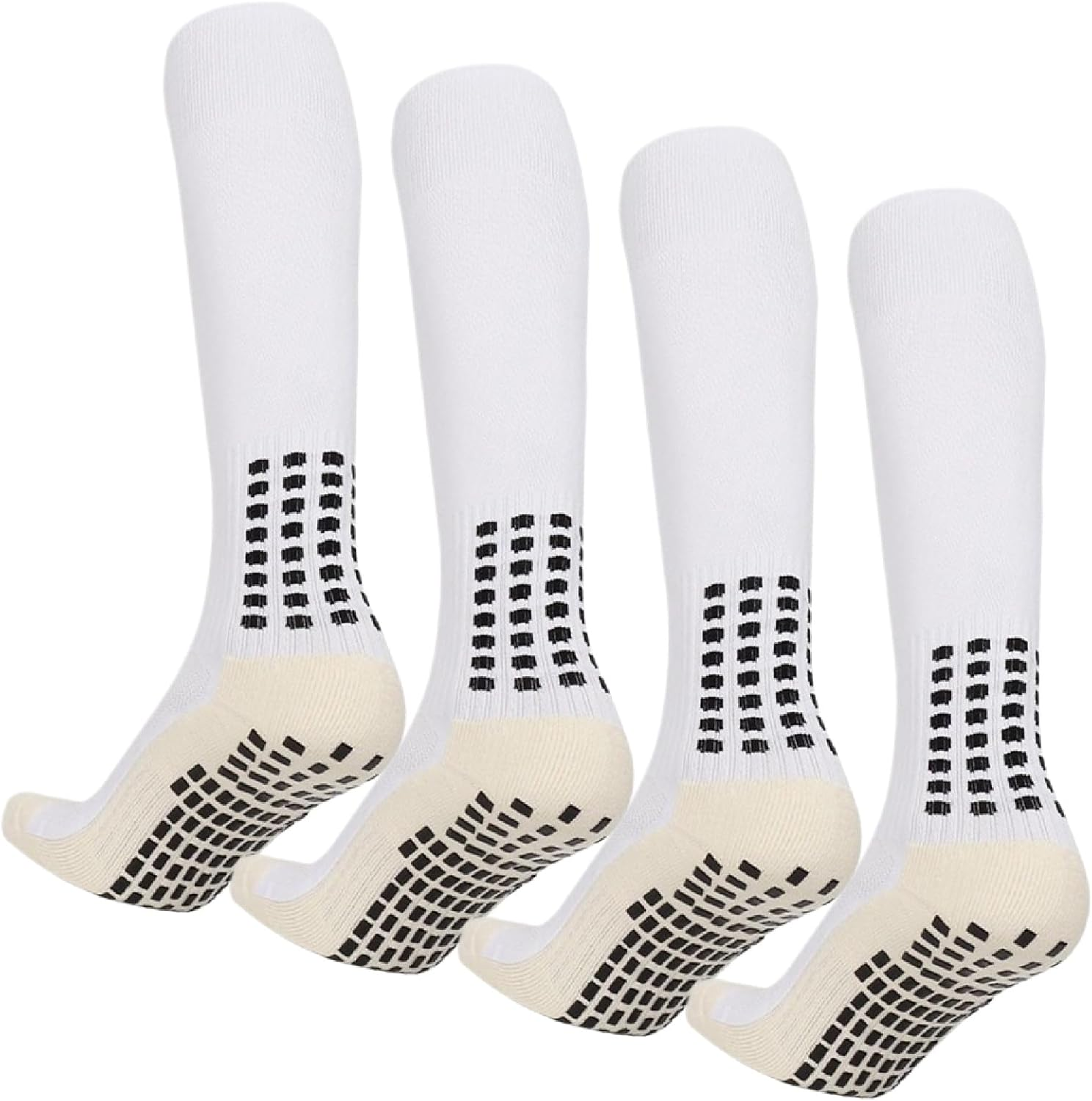 Dress Cici Men'S Knee High Running Socks with Cushion Comfort, Silicone Grip Athletic Socks for Basketball and Football Etc (2 Set) - Navy 2Pairs image number 6